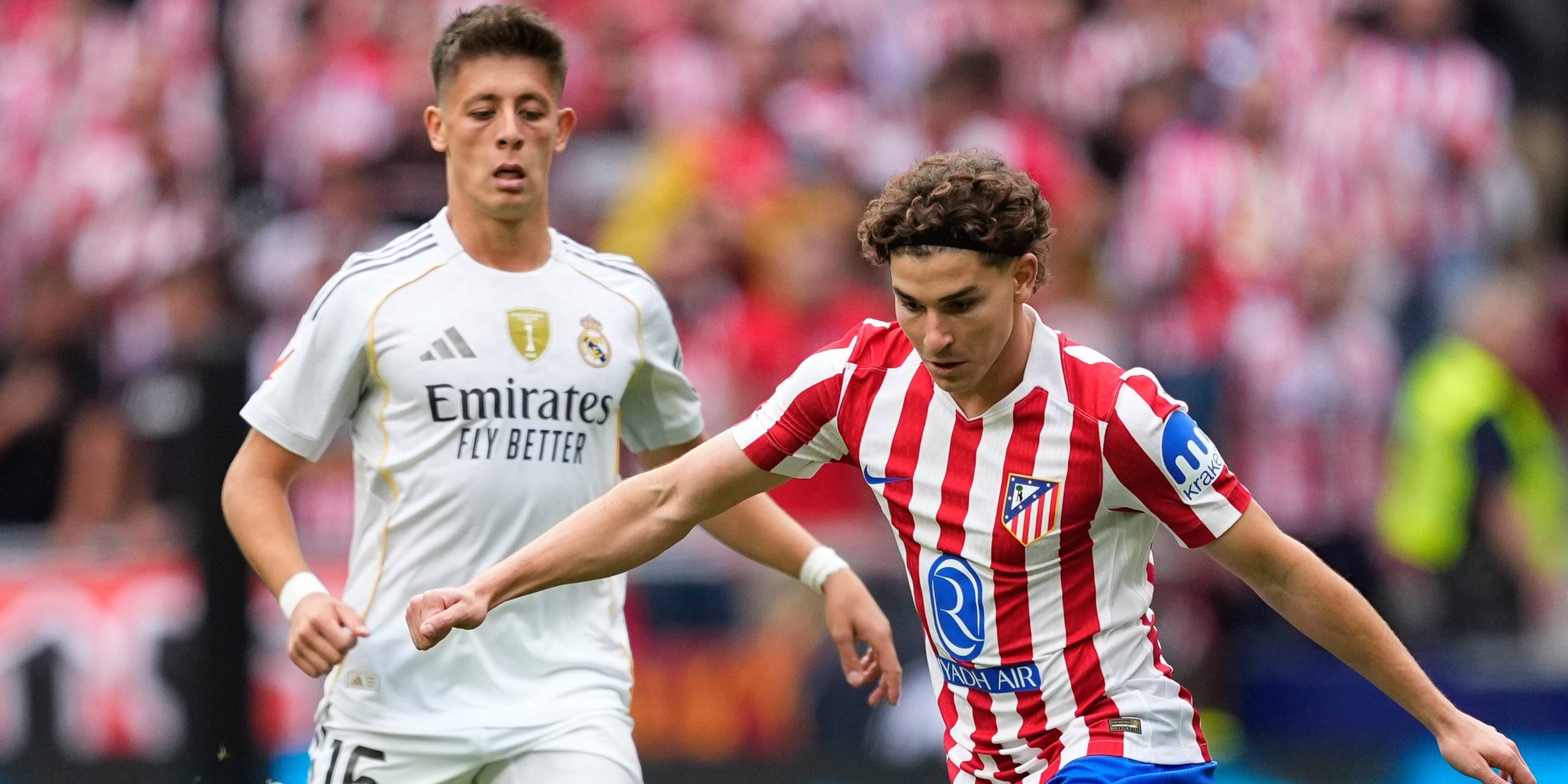 Julián Álvarez, durant un partit contra el Reial Madrid | Europa Press