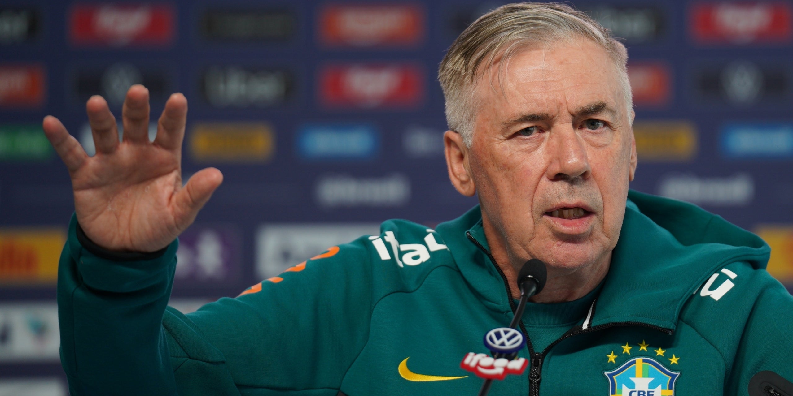 Carlo Ancelotti, durant una roda de premsa amb el Brasil | Europa Press