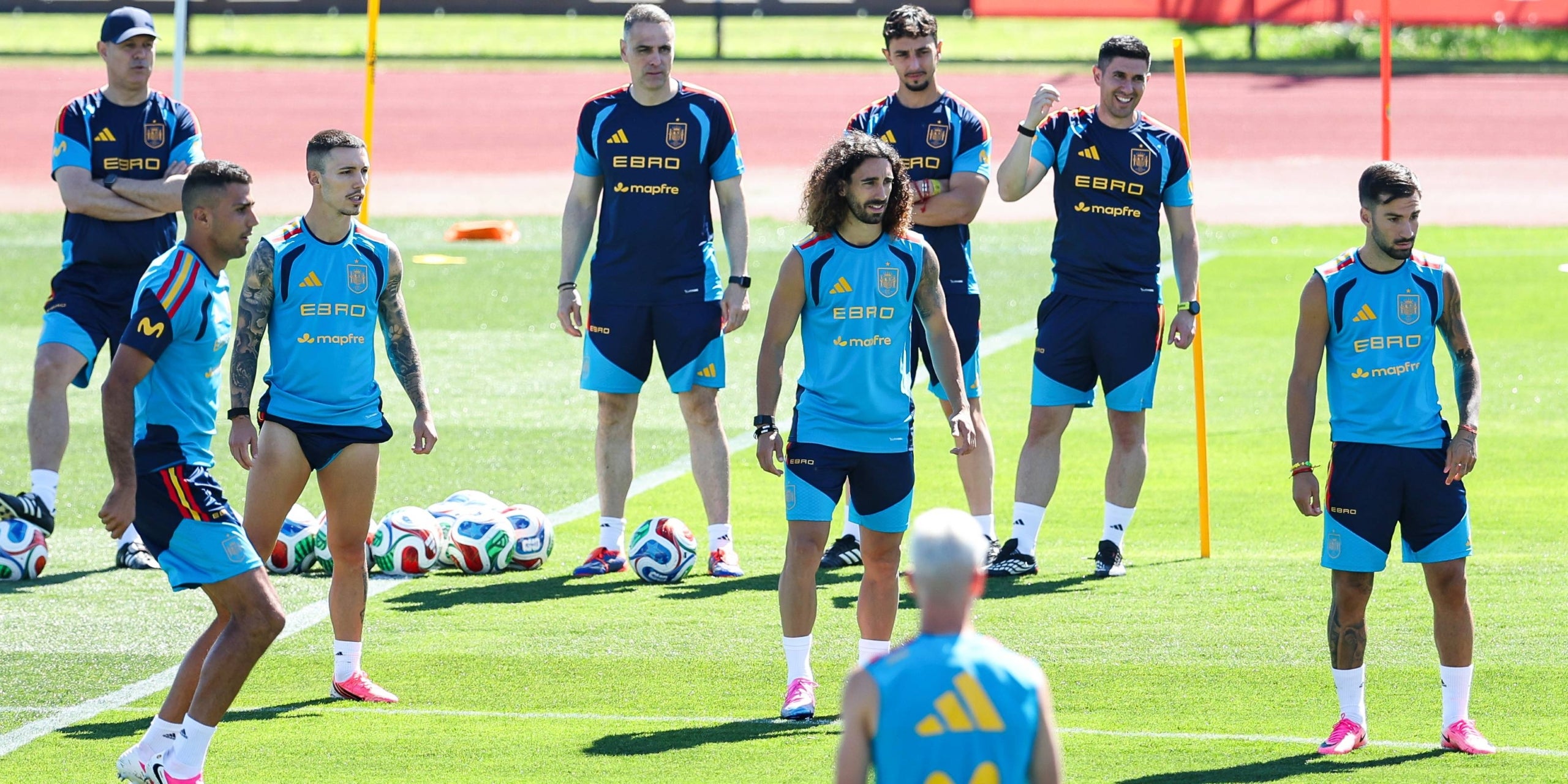 Marc Cucurella, durant un entrenament amb la selecció espanyola | Europa Press
