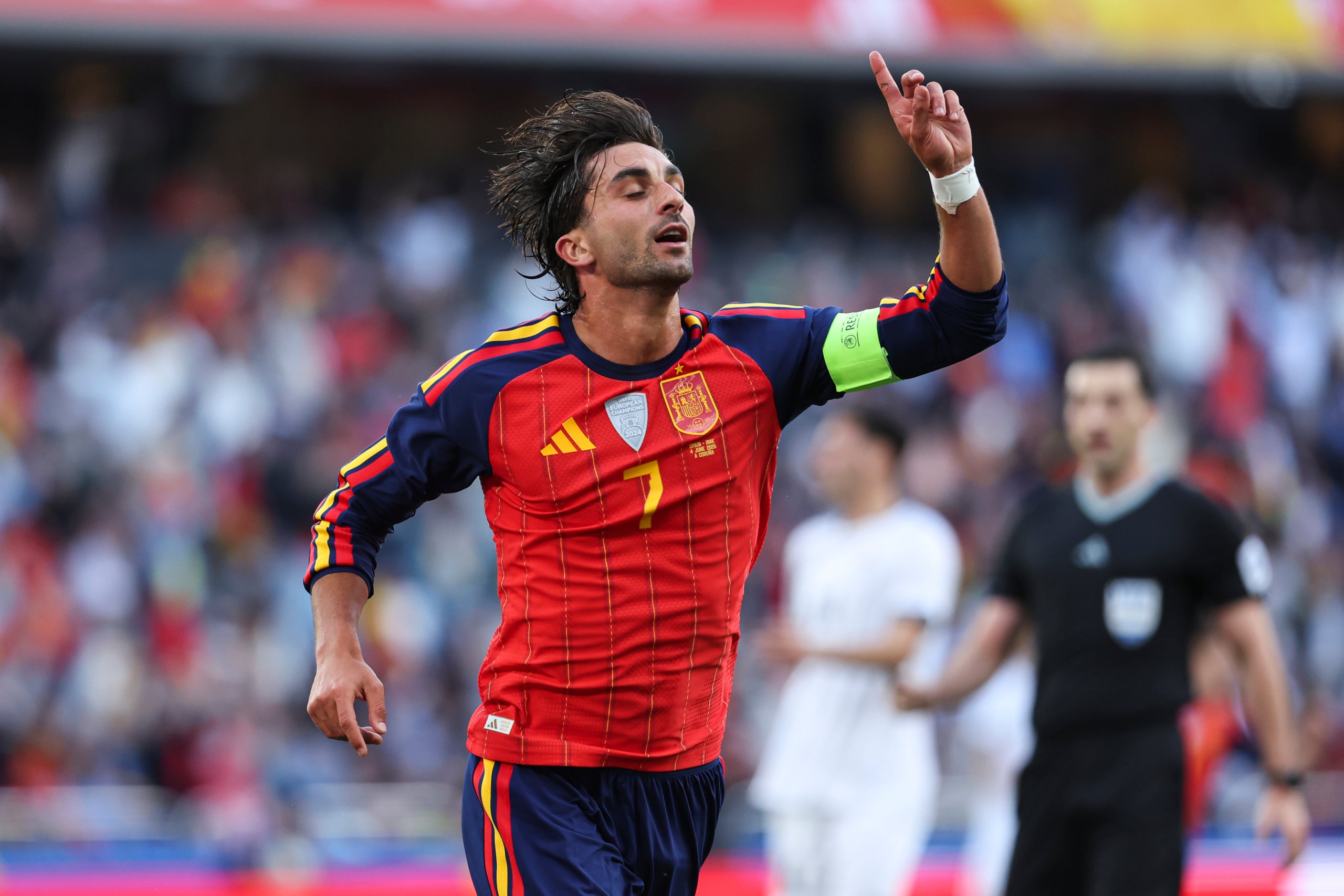 Ferran Torres, celebrant el seu gol contra l'Iraq | Europa Press