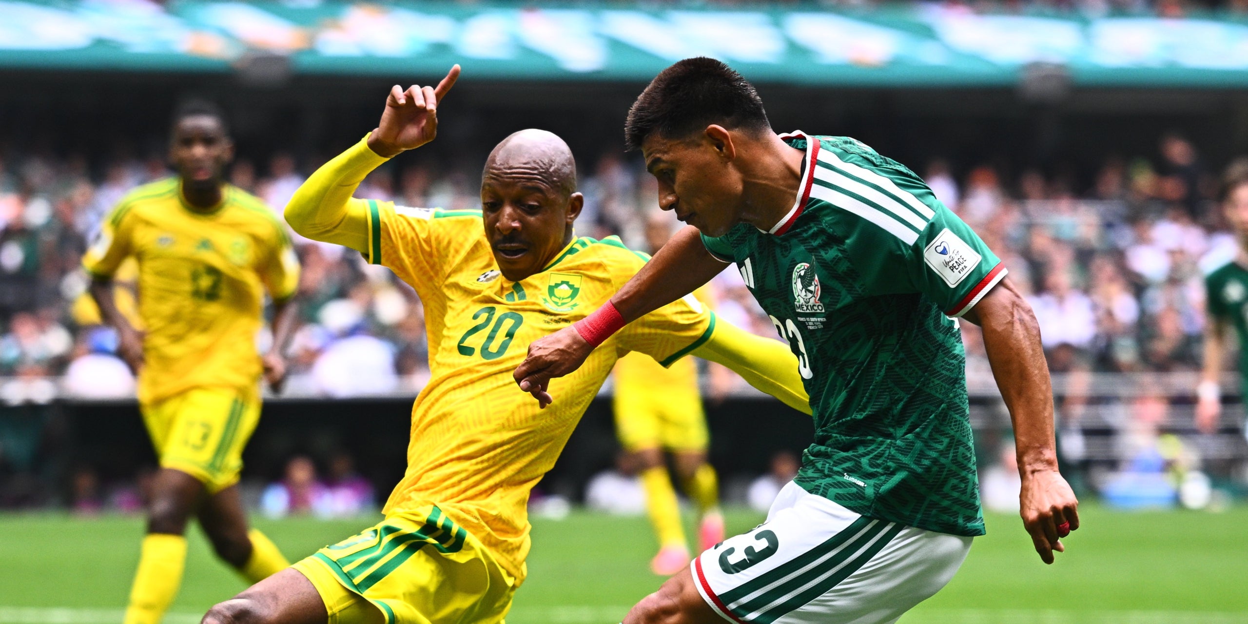 Els jugadors de Mèxic i Sud-àfrica, durant el partit inaugural del Mundial 2026 | Europa Press