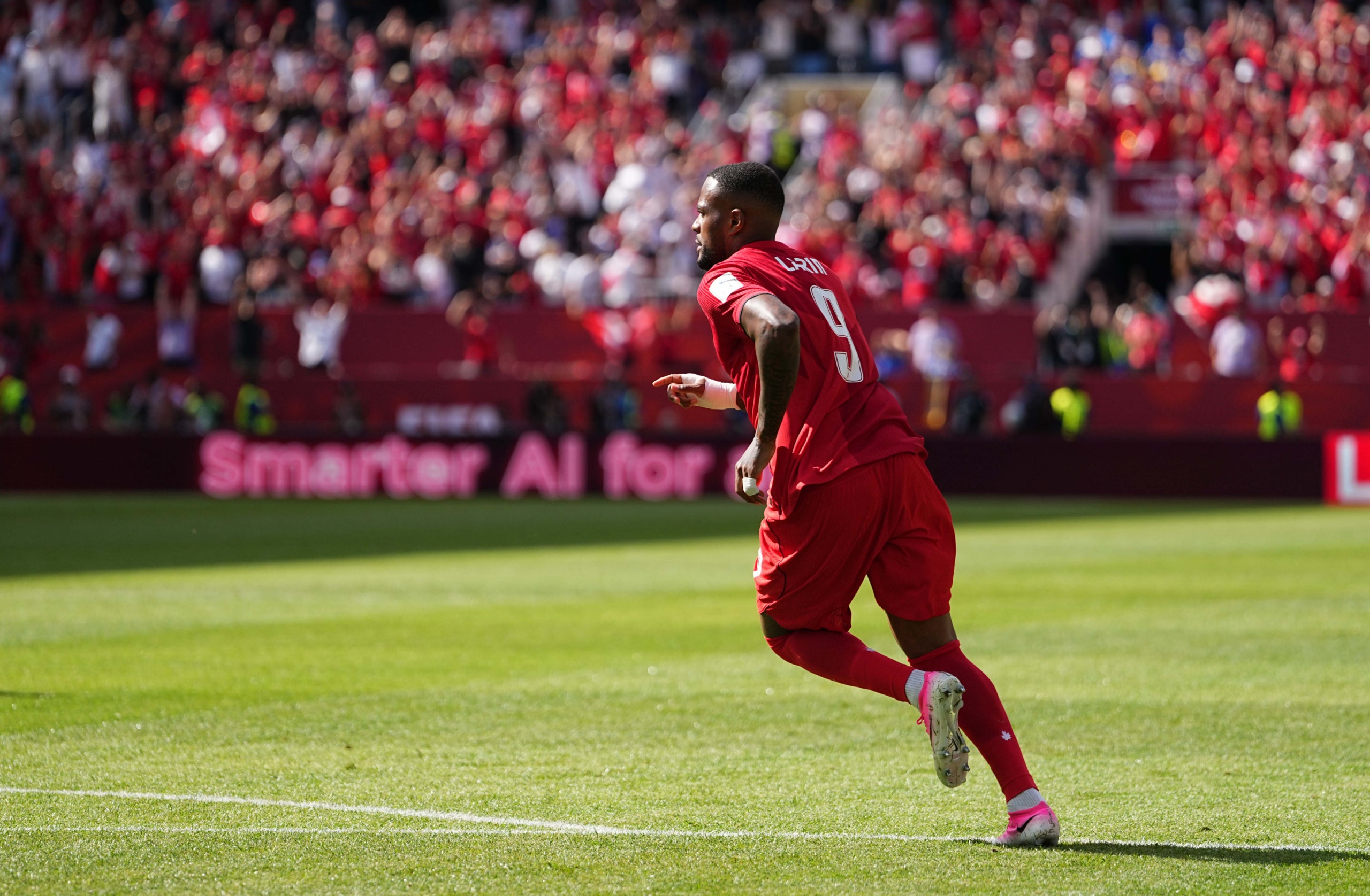 Cyle Larin després de marcar el seu gol. | Europa Press.