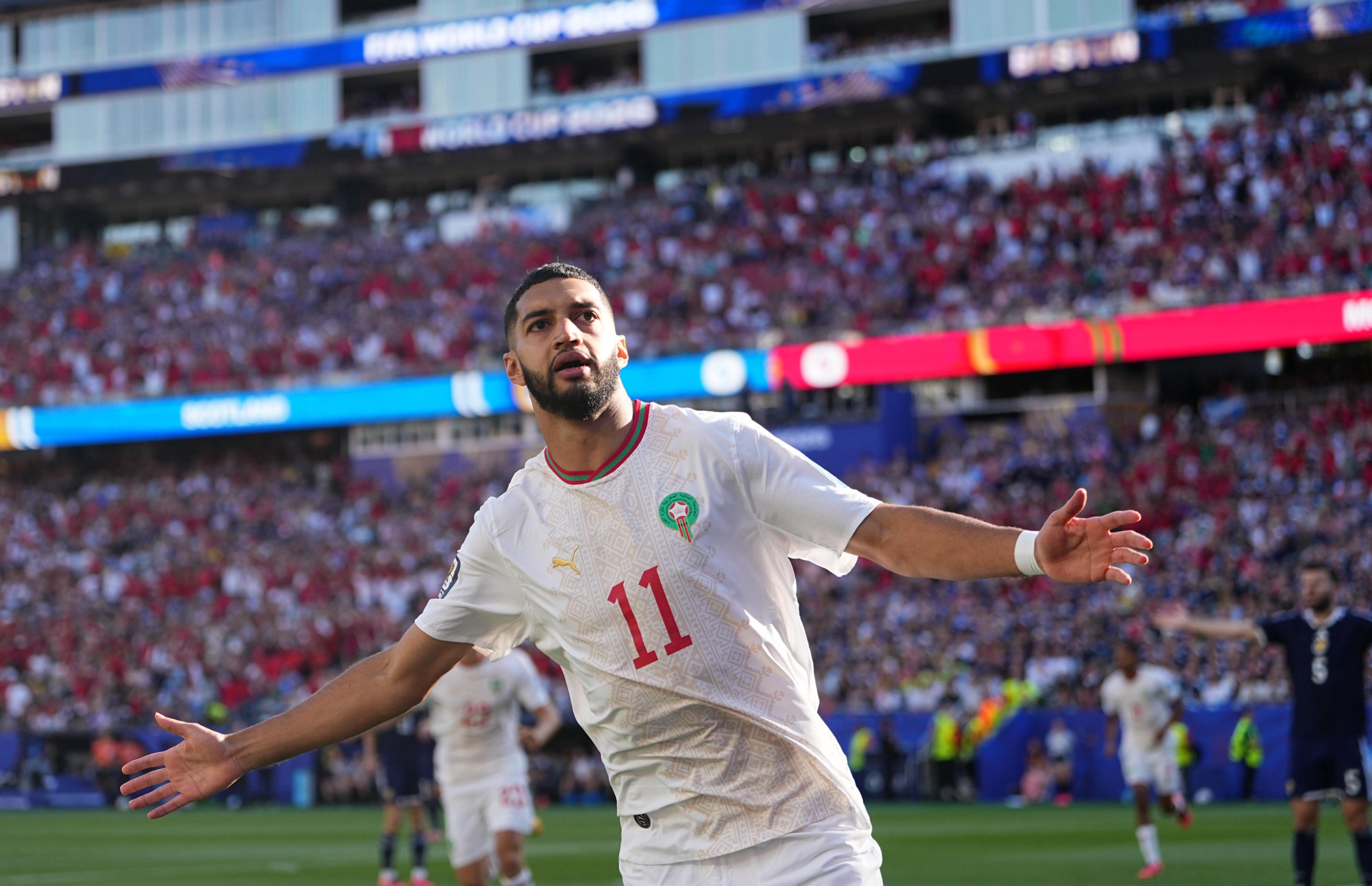 Saibari celebrant el seu gol. | Europa Press