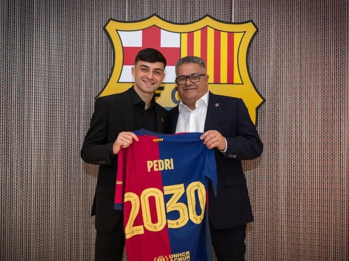 Pedri, amb el seu pare | FC Barcelona