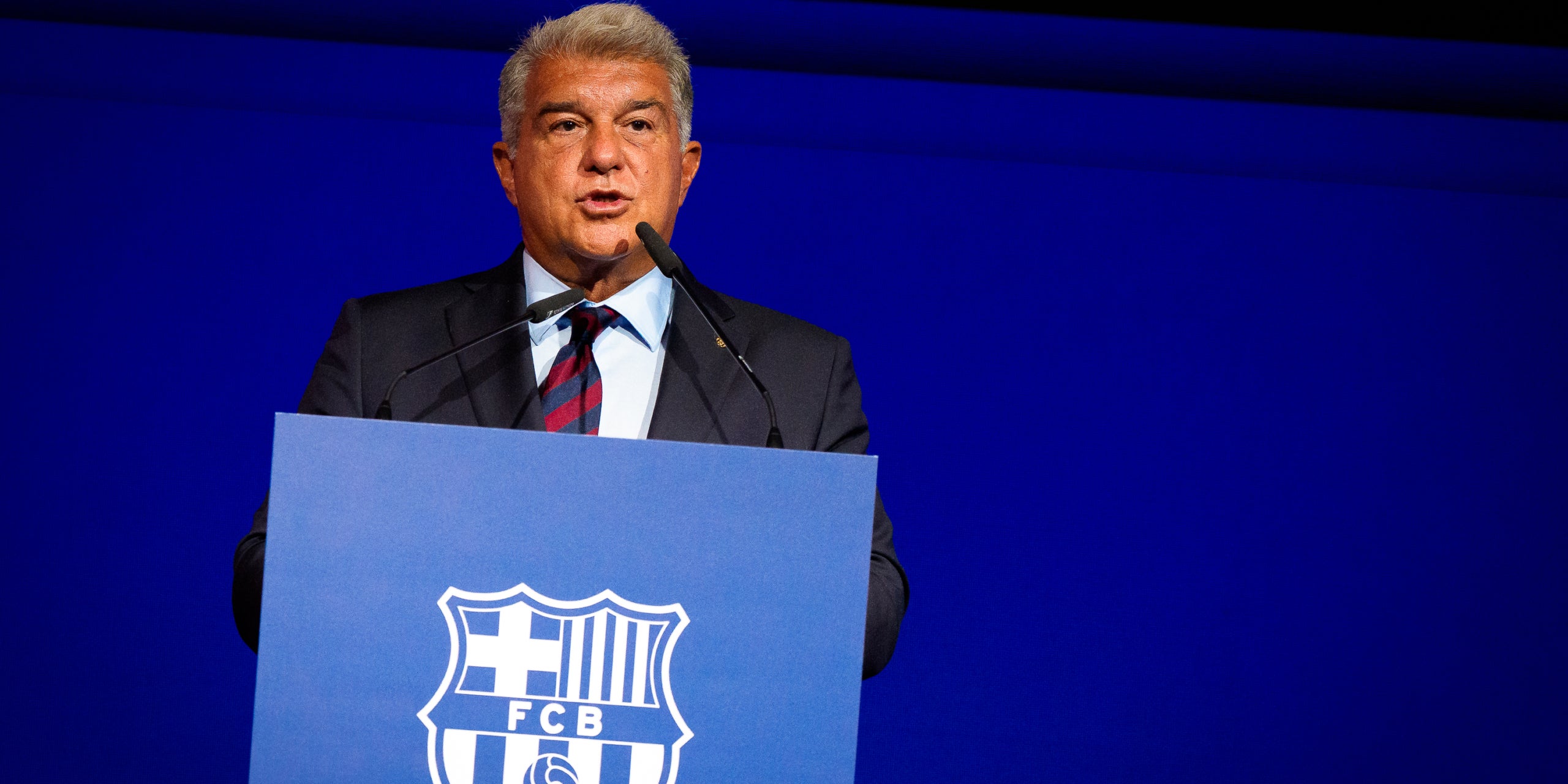 Joan Laporta, durant l'acte de presa de possessió del càrrec de president del Barça | FC Barcelona