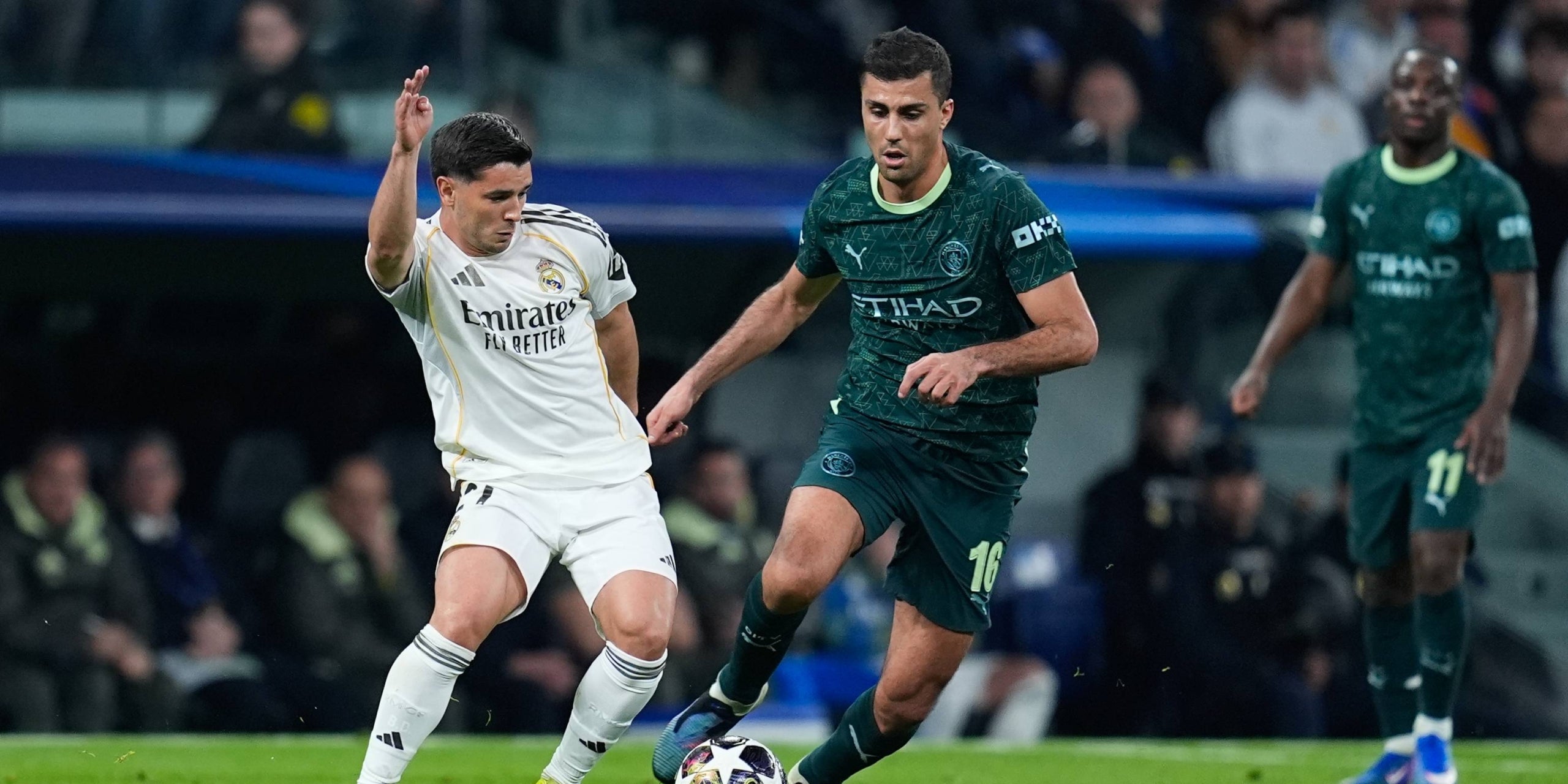 Rodri a un partit contra el Reial Madrid. | Europa Press