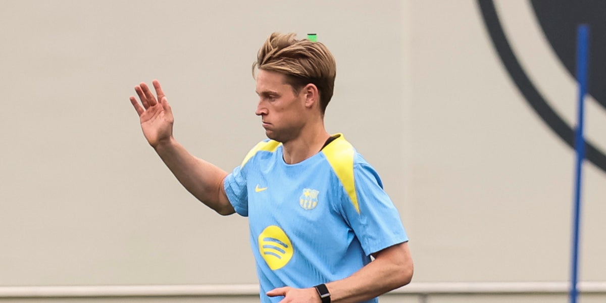 Frenkie de Jong, durant un entrenament amb el Barça | Europa Press
