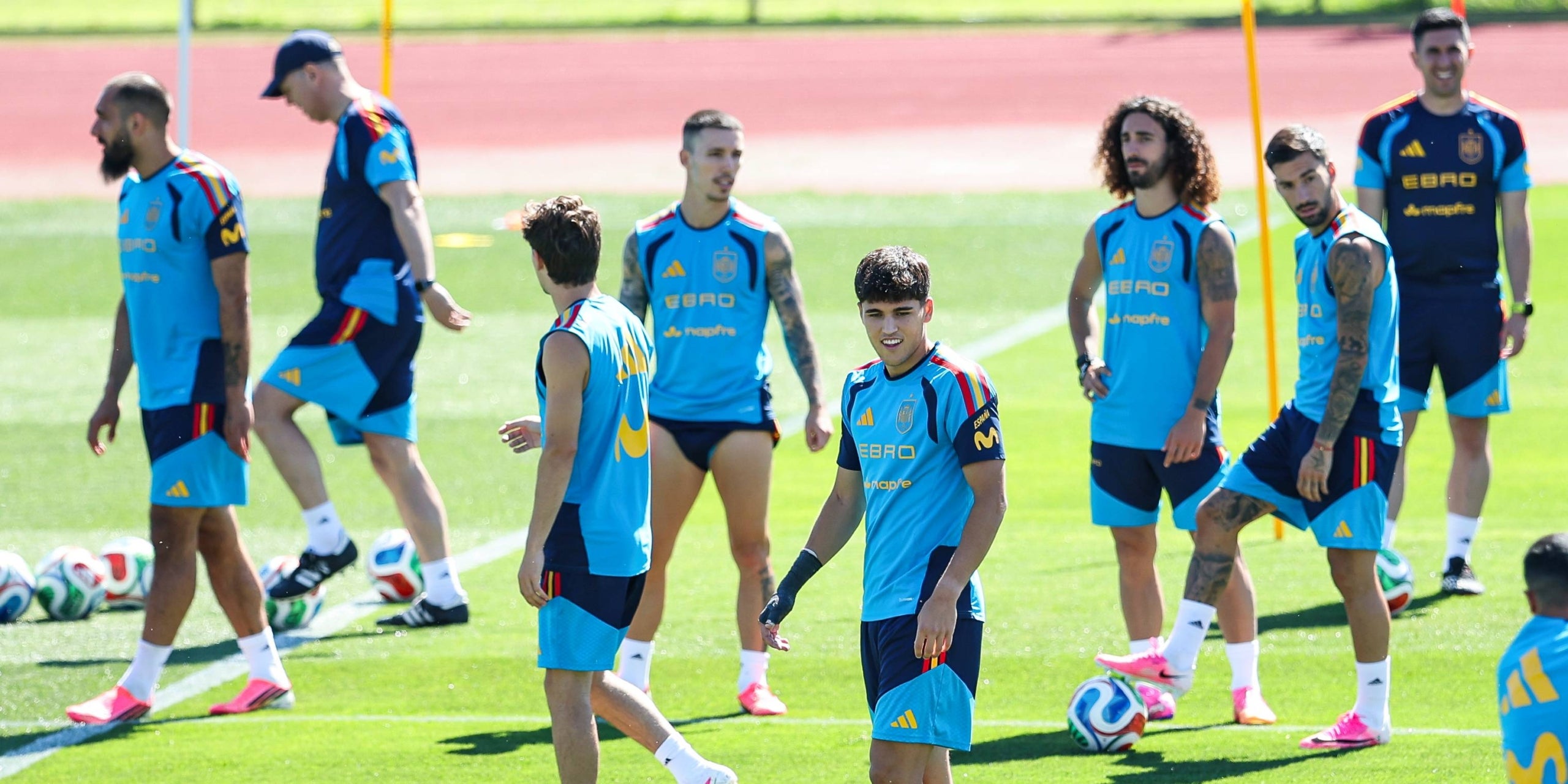 Un entrenament de la selecció espanyola. | Europa Press