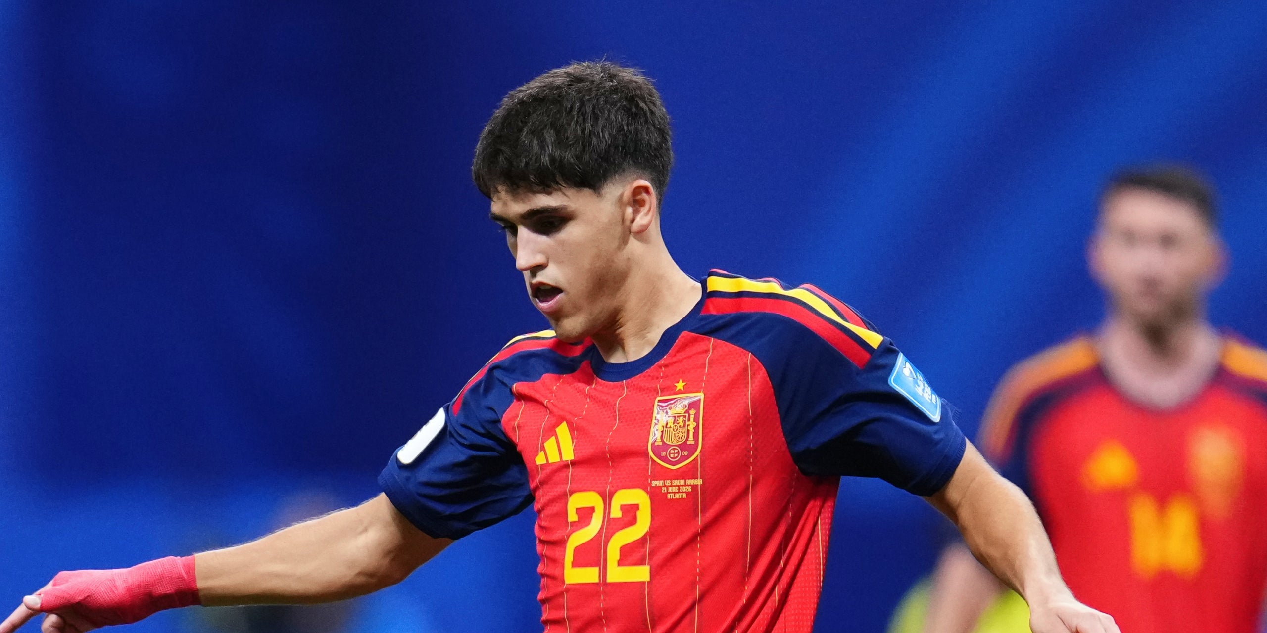 Pau Cubarsí, durant un partit amb la selecció espanyola | Europa Press