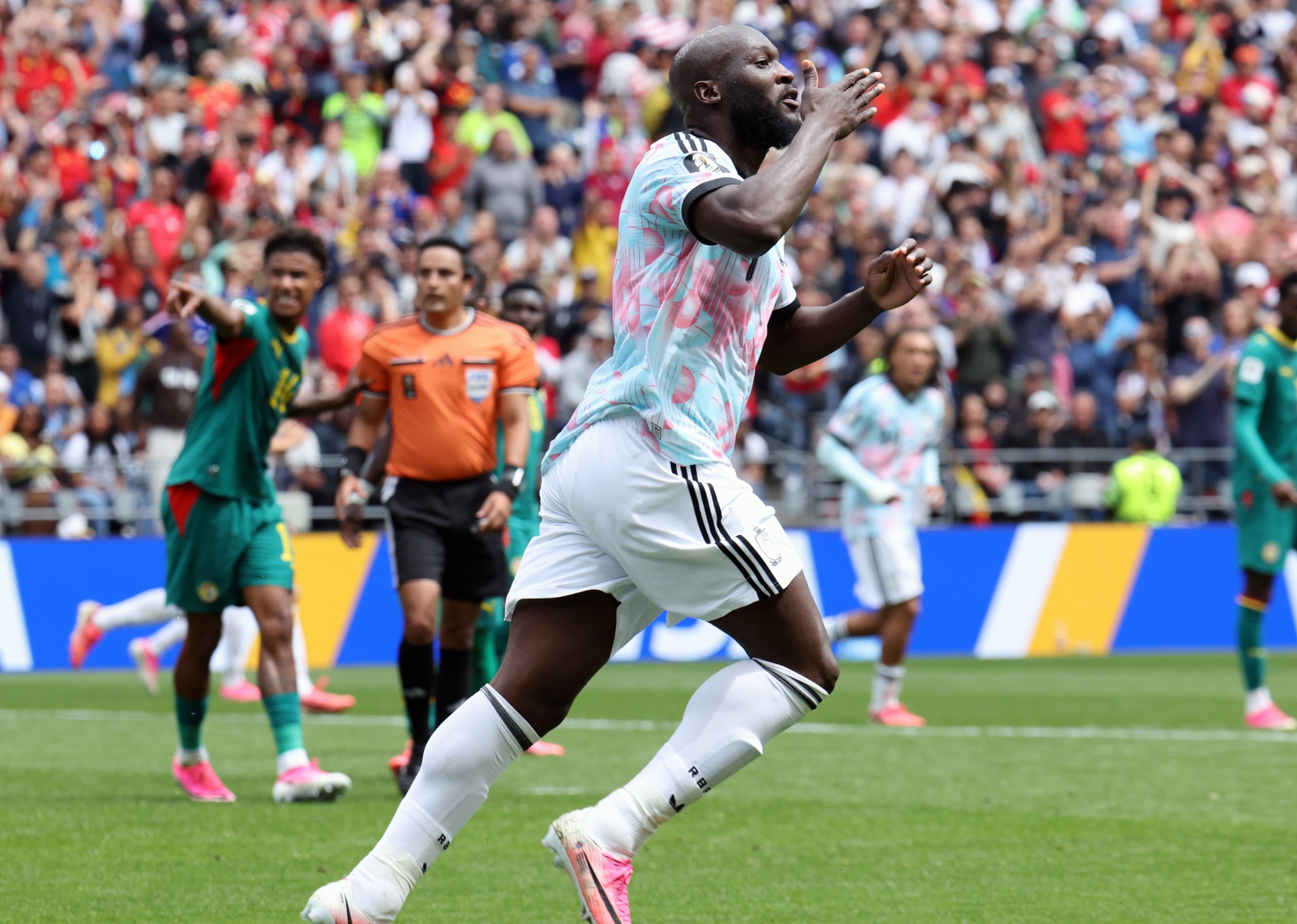 Romelu Lukaku, celebrant el seu gol contra el Senegal | Europa Press