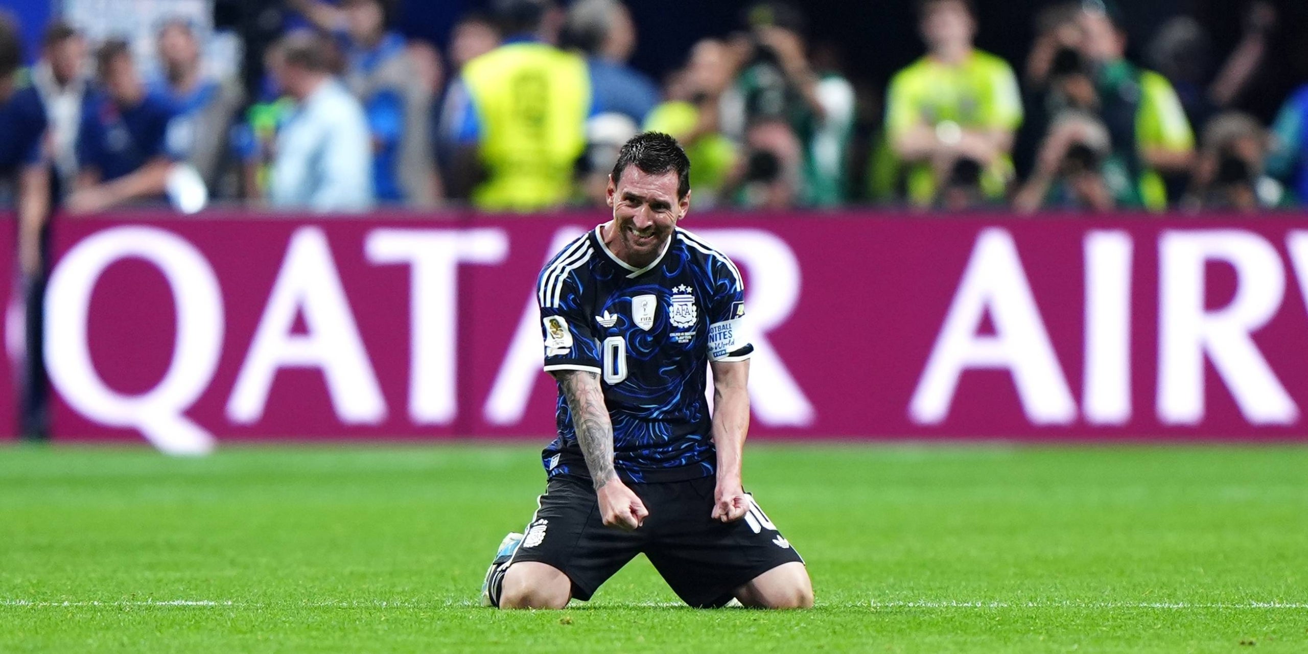 Leo Messi, celebrant la classificació a la final del Mundial. | Europa Press