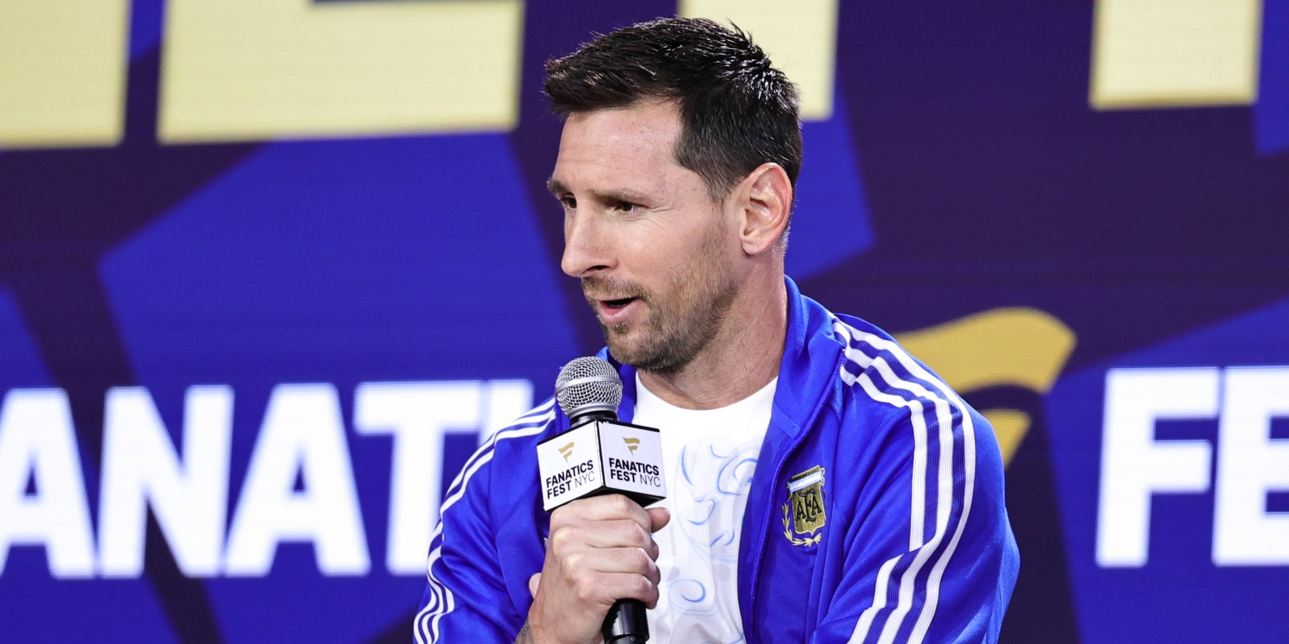 Leo Messi a la roda de premsa prèvia a la final del Mundial. | Europa Press
