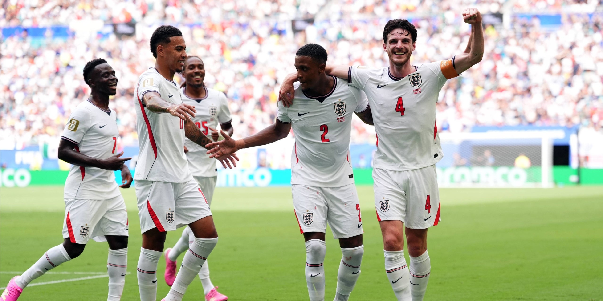 La celebració dels jugadors anglesos. | Europa Press