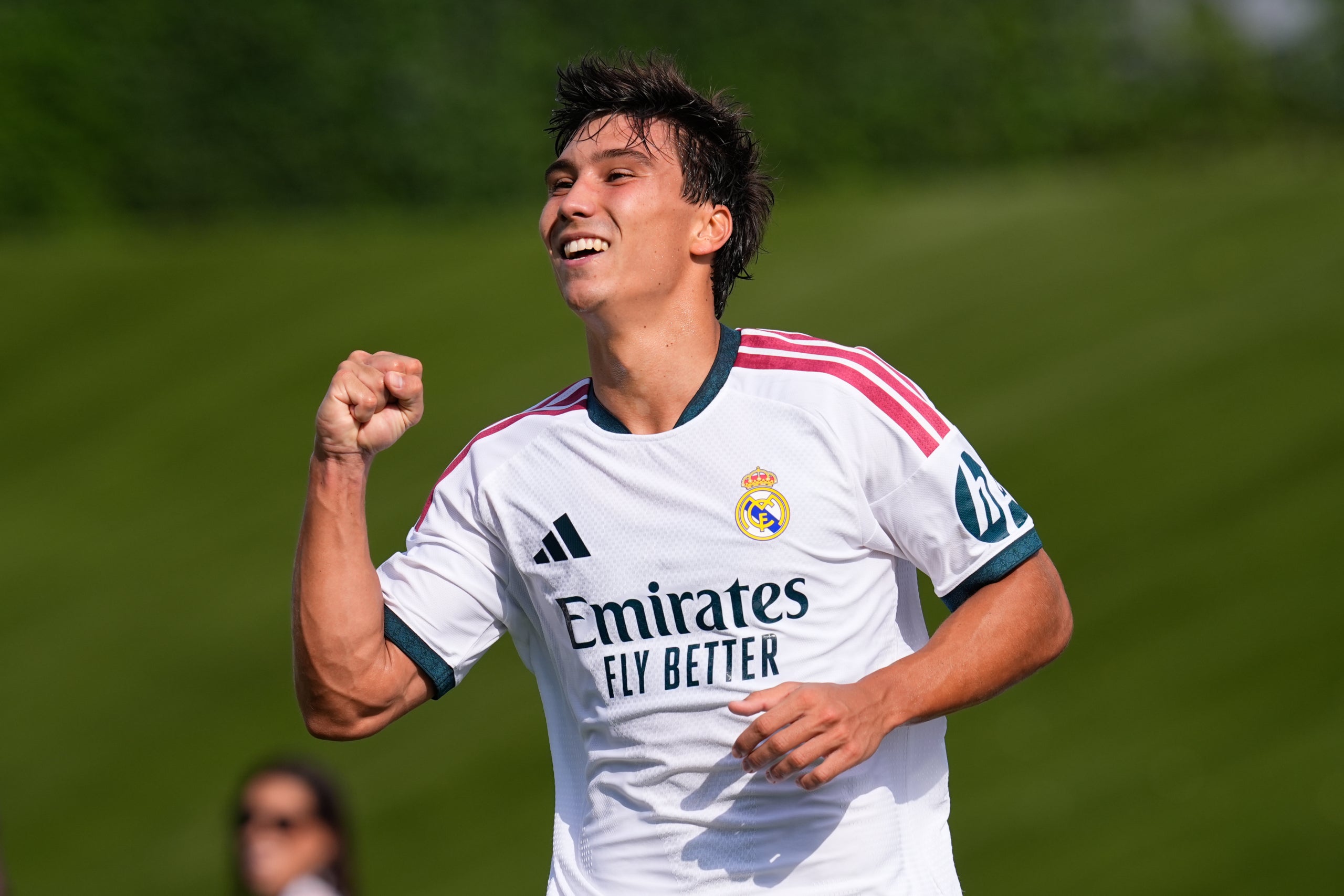 Gonzalo García, celebrant un gol amb el Madrid | Europa Press