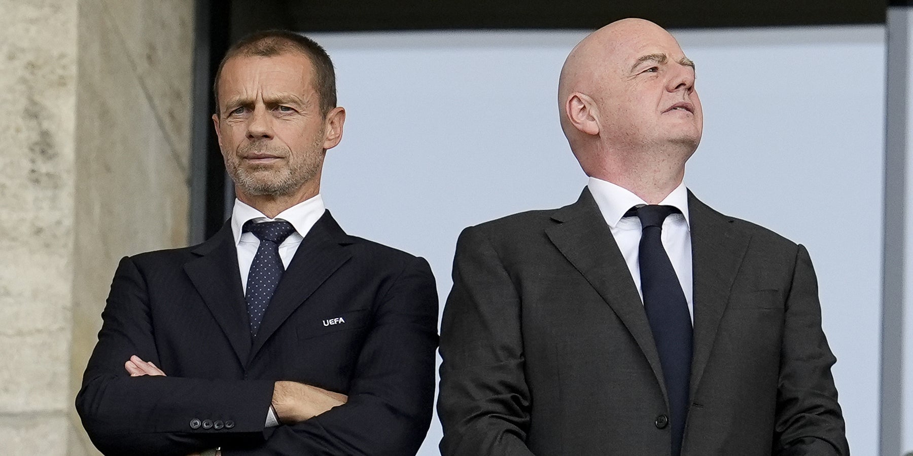 Aleksander Ceferin, presidente de la UEFA, y Gianni Infantino, presidente de la FIFA, en una imagen de archivo | Europa Press