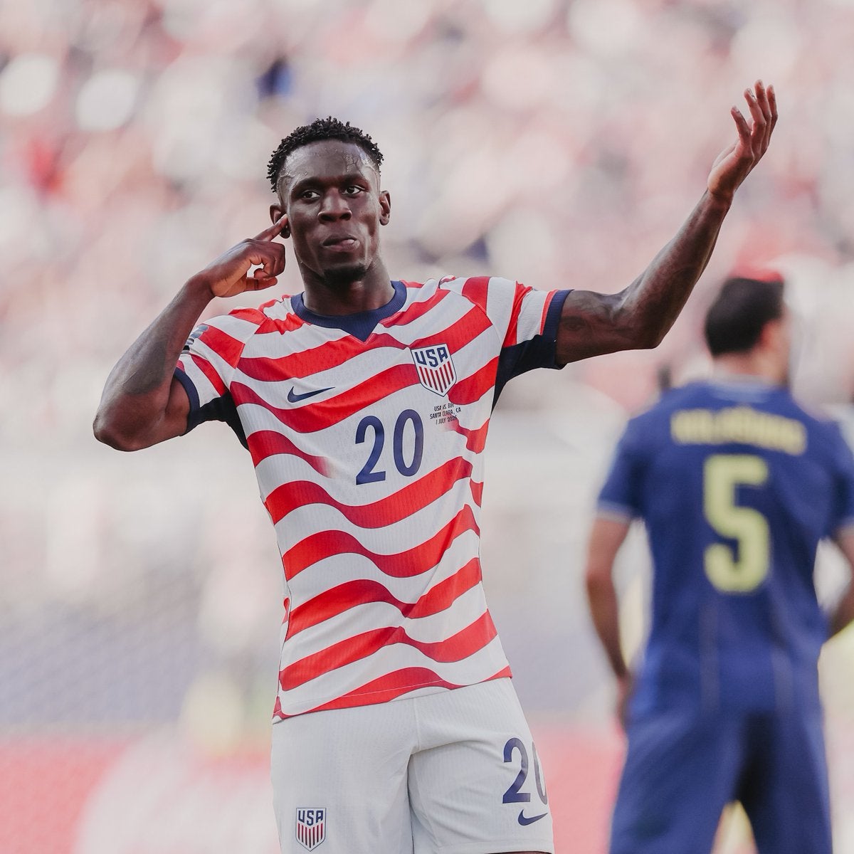 Folarin Balogun, celebrant el seu gol contra Bòsnia | @USMNT