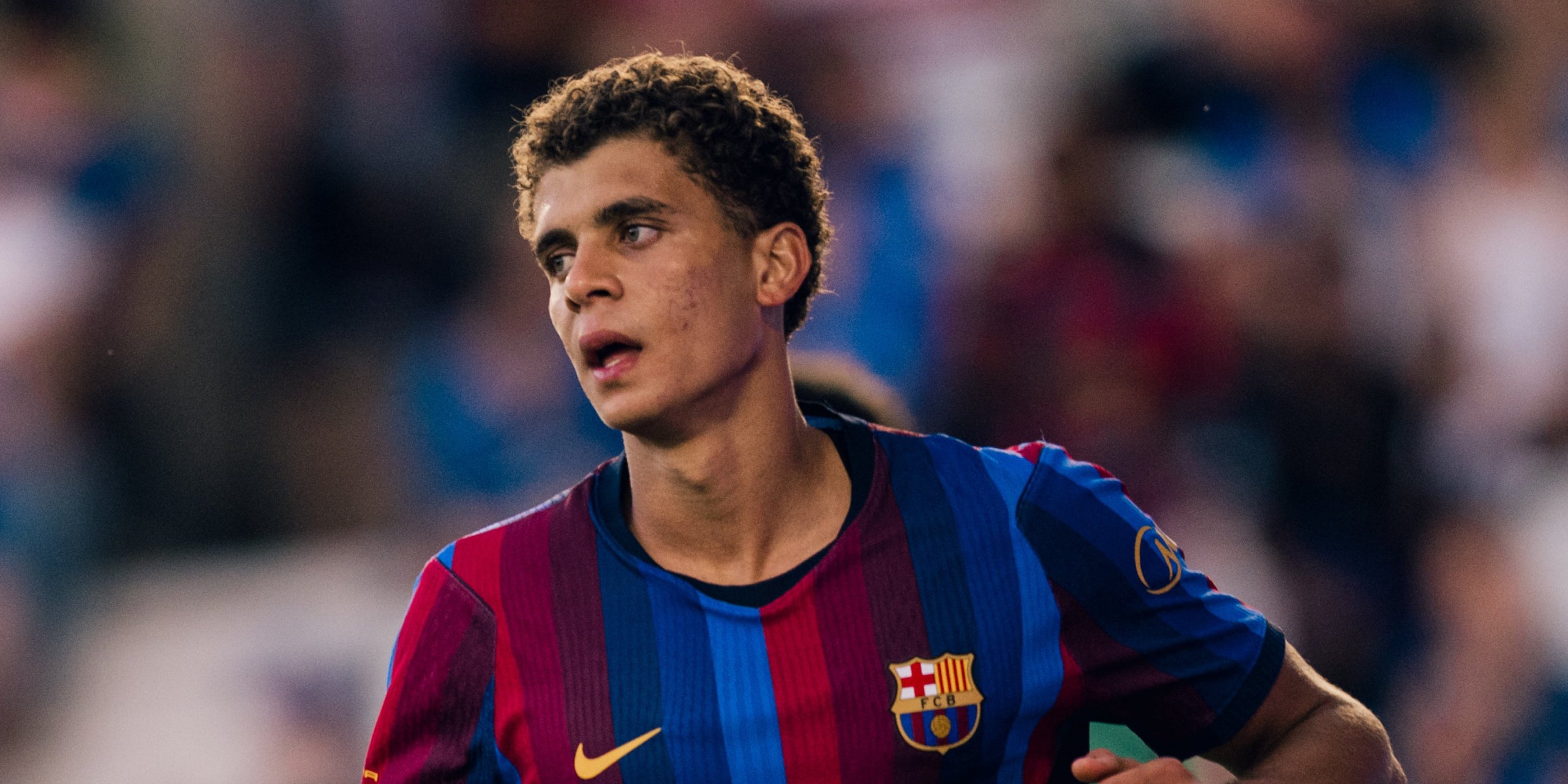 Hamza Abdelkarim, durant un partit amb el Barça | FC Barcelona