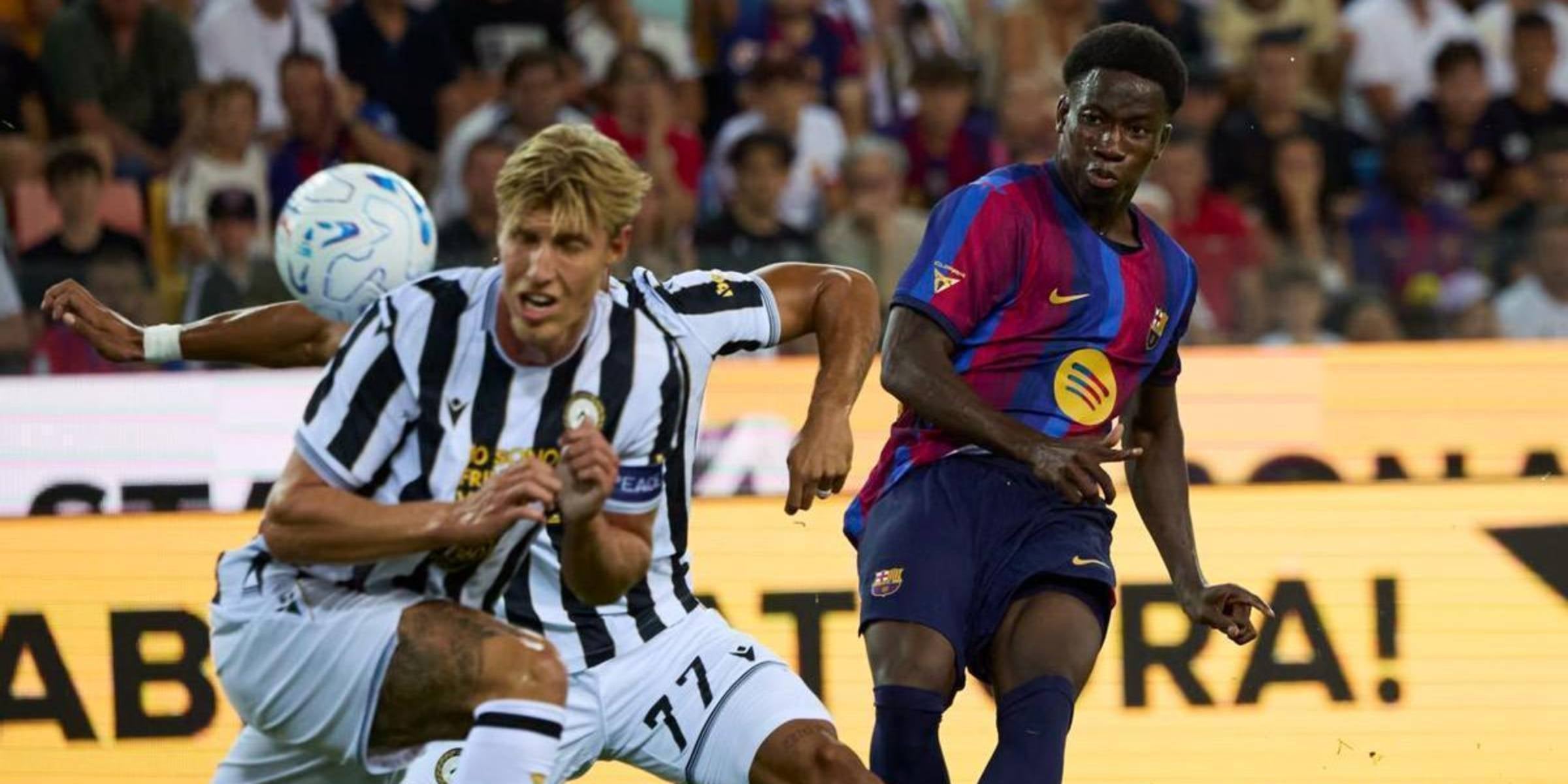 Ebrima Tunkara al partit contra l'Udinese. | FCB
