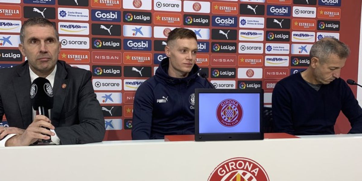 Viktor Tsygankov, en la seva presentació com a jugador del Girona | Girona FC
