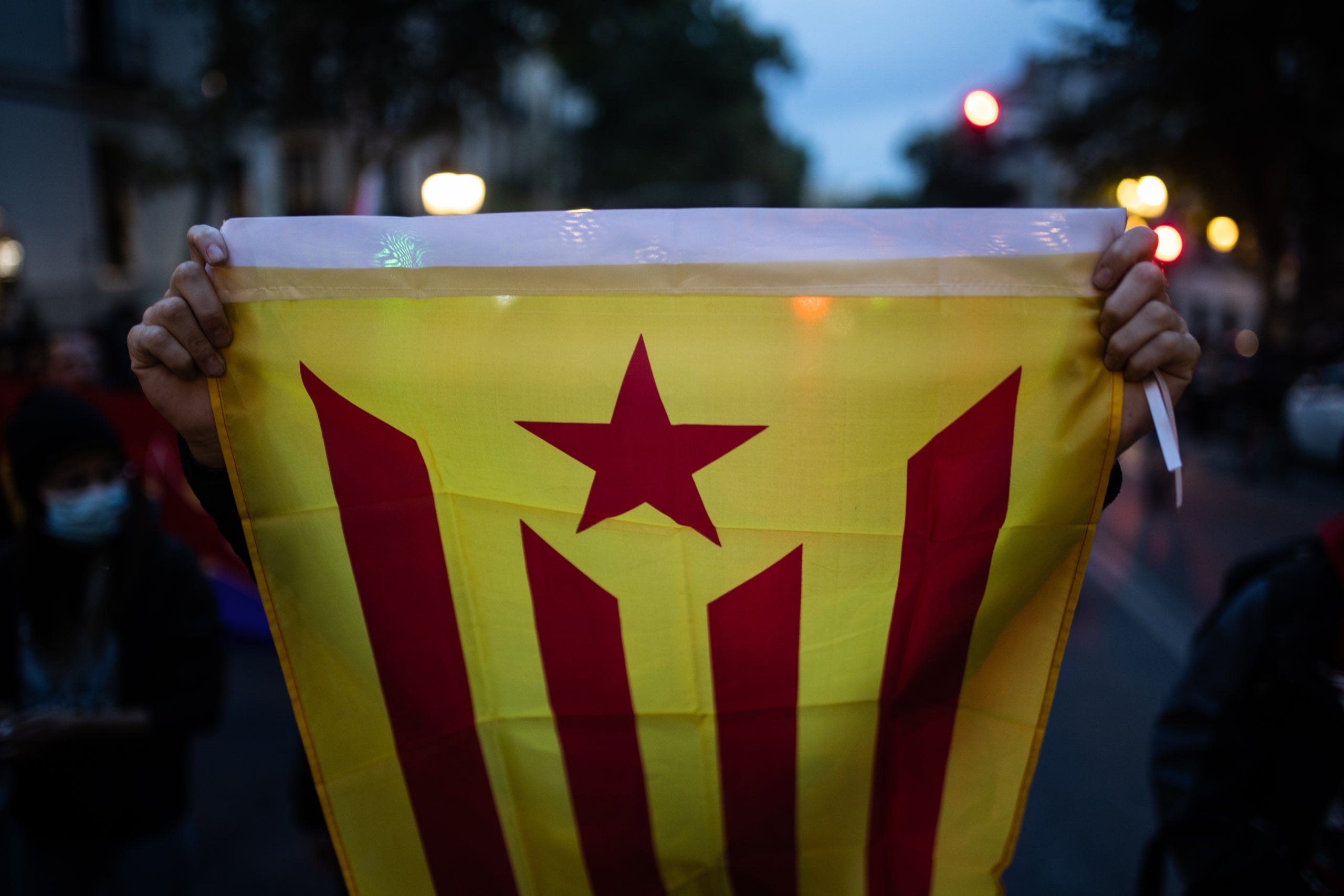Una persona mostra una estelada / Alejandro Martínez Vélez / Europa Press