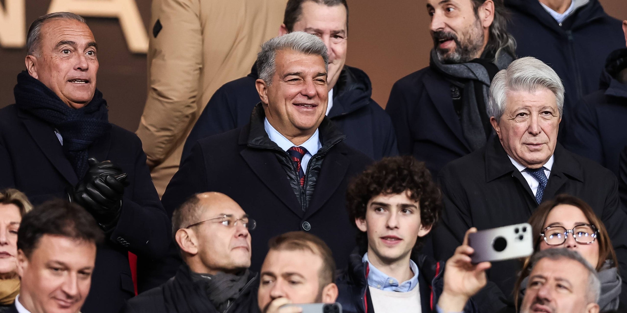 Els dirigents del Barça i de l'Atlètic, en una llotja | Europa Press
