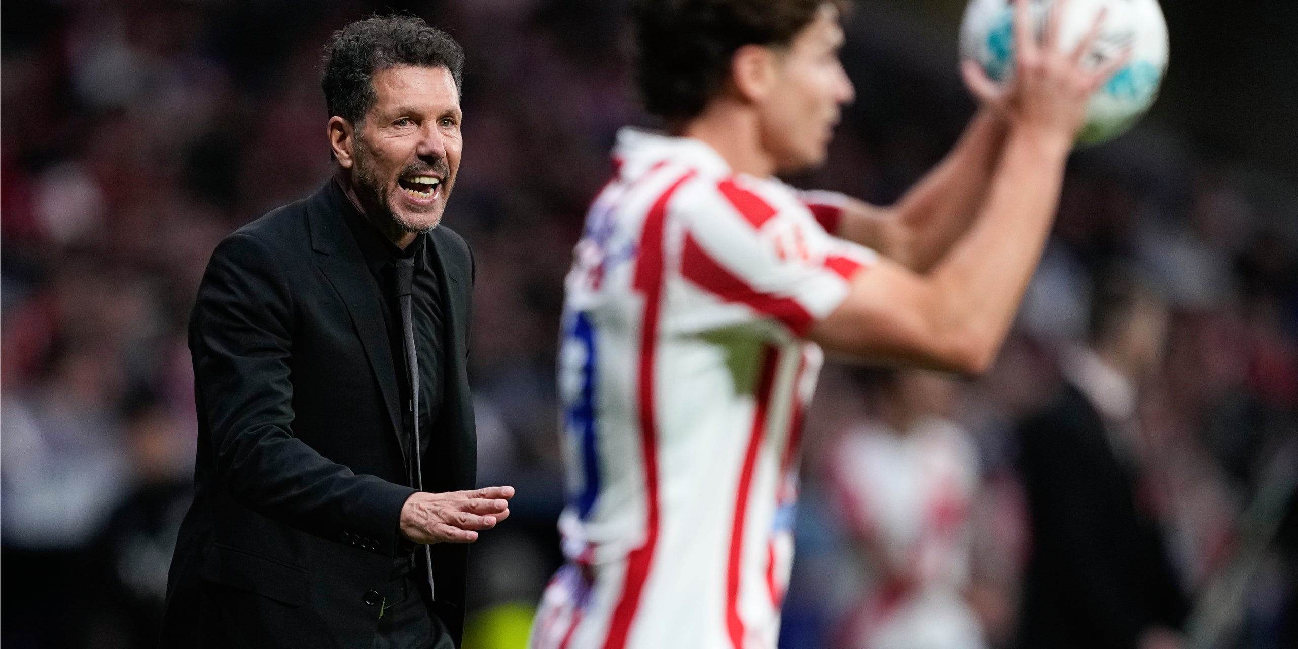 Simeone i Julián Álvarez, durant un partit de l'Atlètic de Madrid | Europa Press