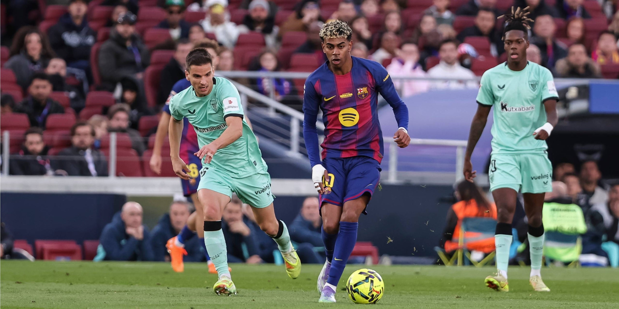 Lamine Yamal, durant l'últim Barça-Athletic al Camp Nou | Europa Press