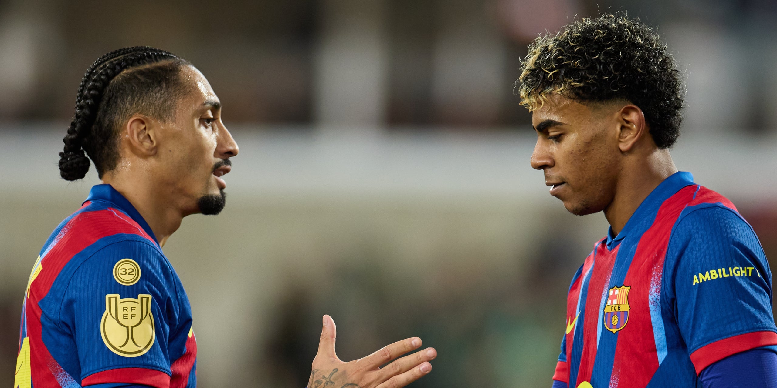 Raphinha i Lamine Yamal, durant un partit amb el Barça | Europa Press
