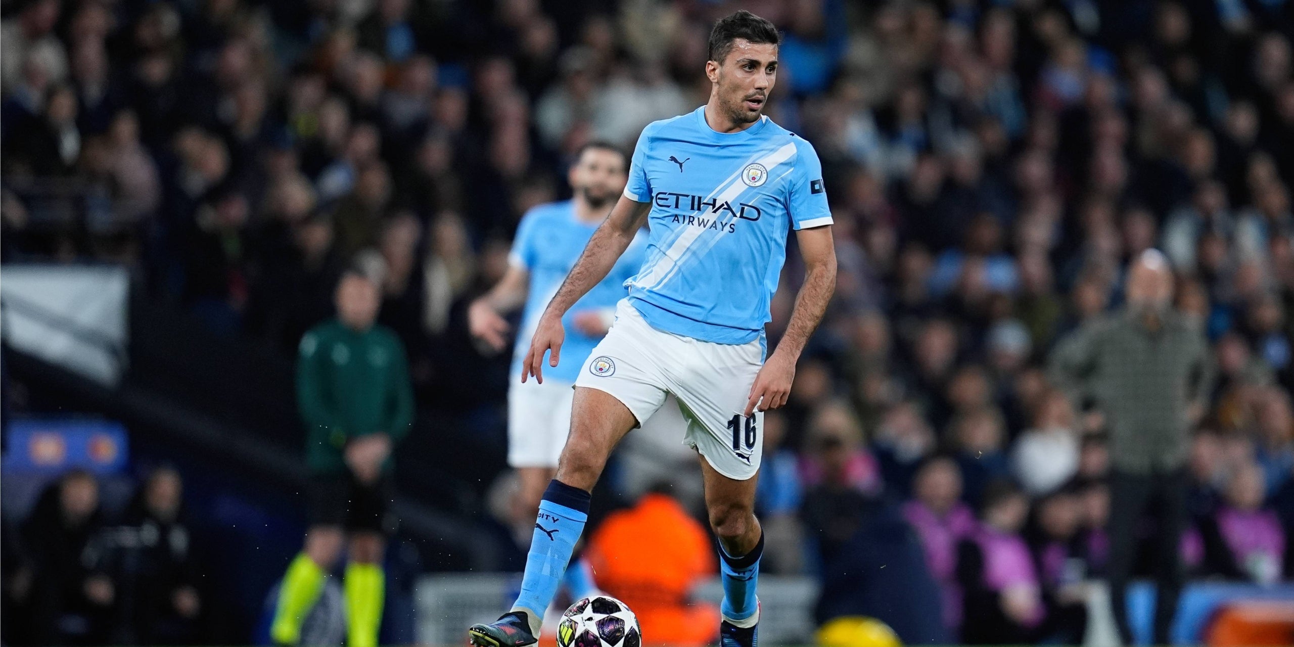 Rodri a un partit de Champions amb el City. | Europa Press