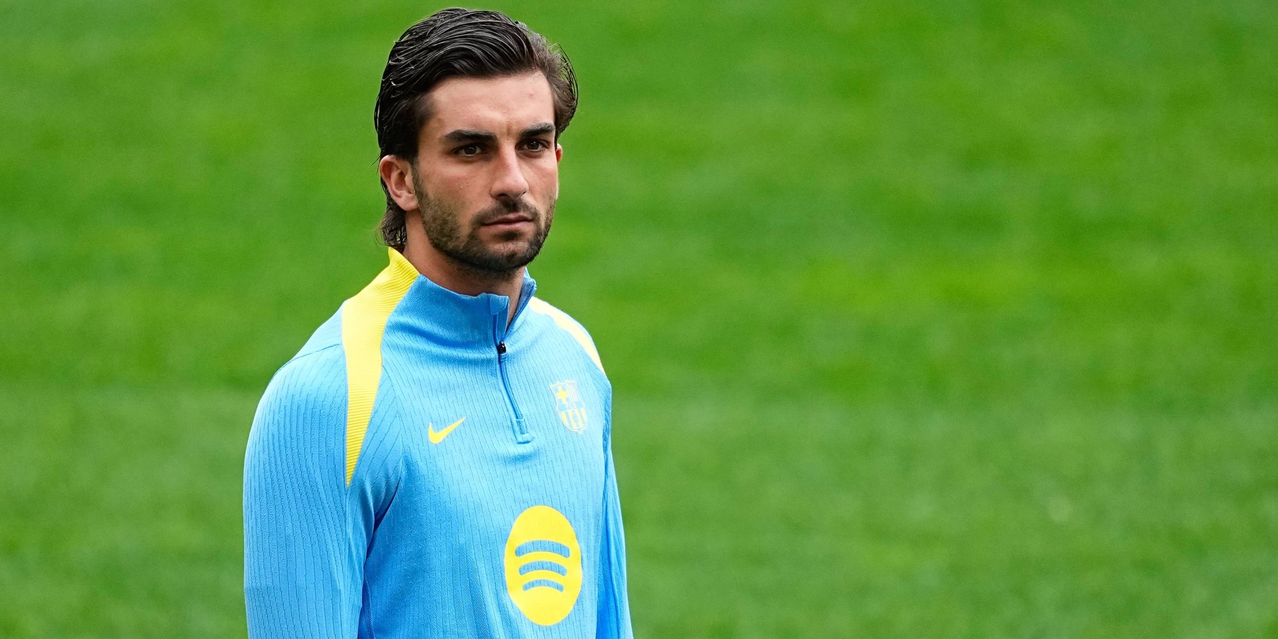 Ferran Torres, durant un entrenament amb el Barça | Europa Press