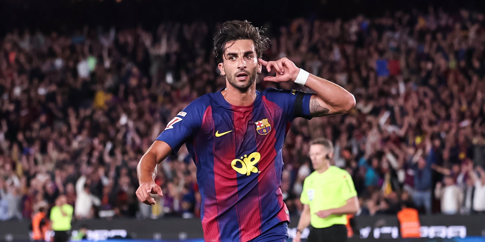 Ferran Torres, celebrant un gol amb el Barça | Europa Press