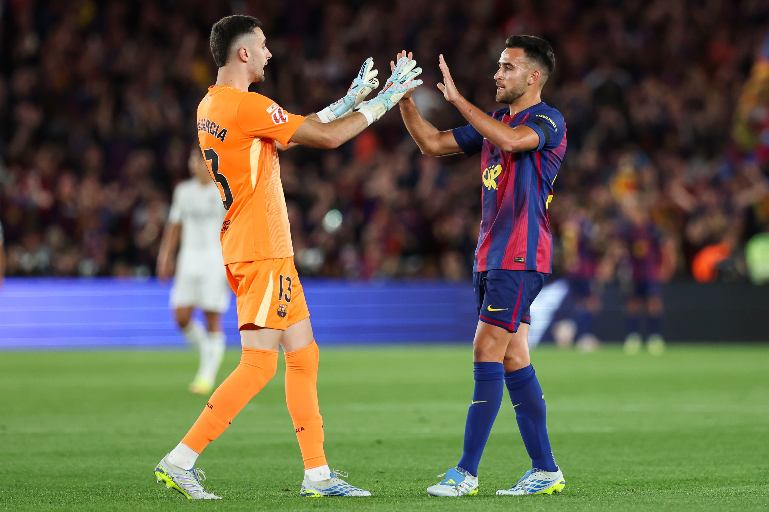 Joan Gracia i Eric Garcia a un partit de la passada temporada. | Europa Press