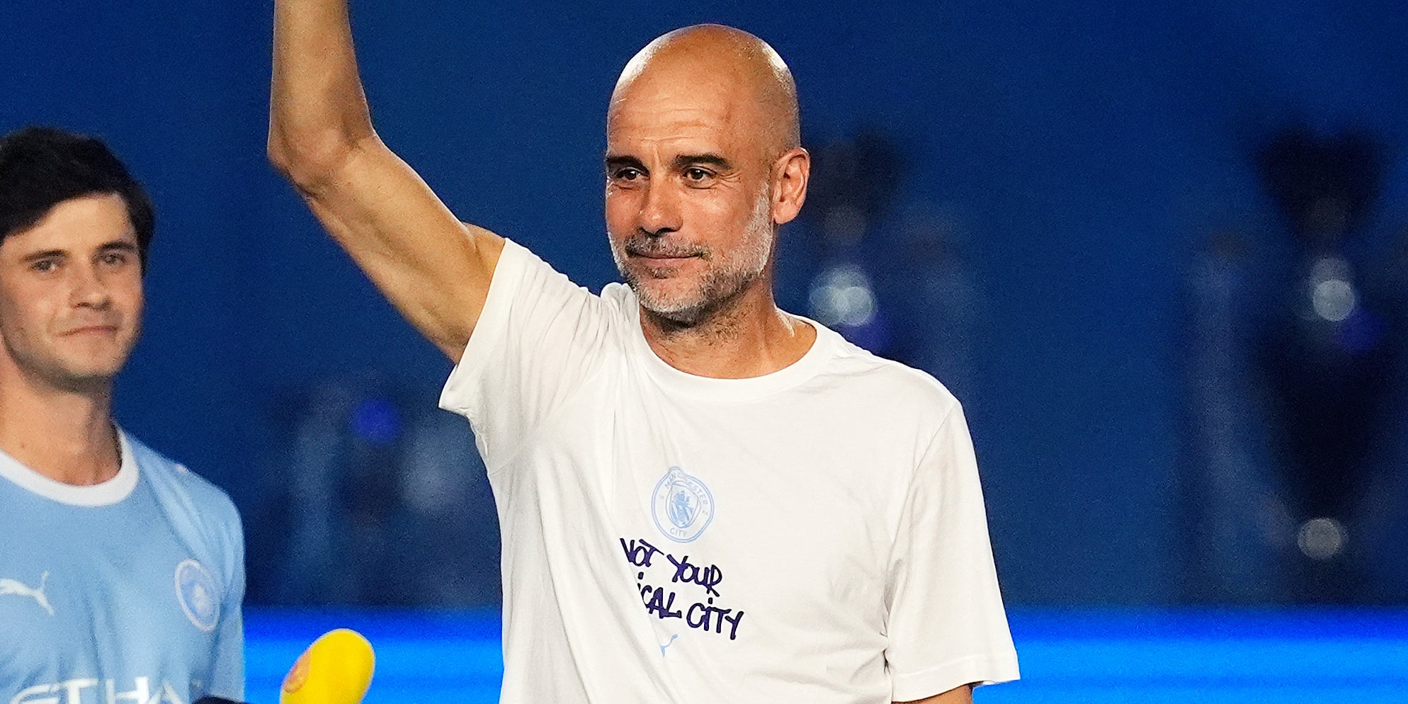 Pep Guardiola, durant el seu comiat del Manchester City | Europa Press