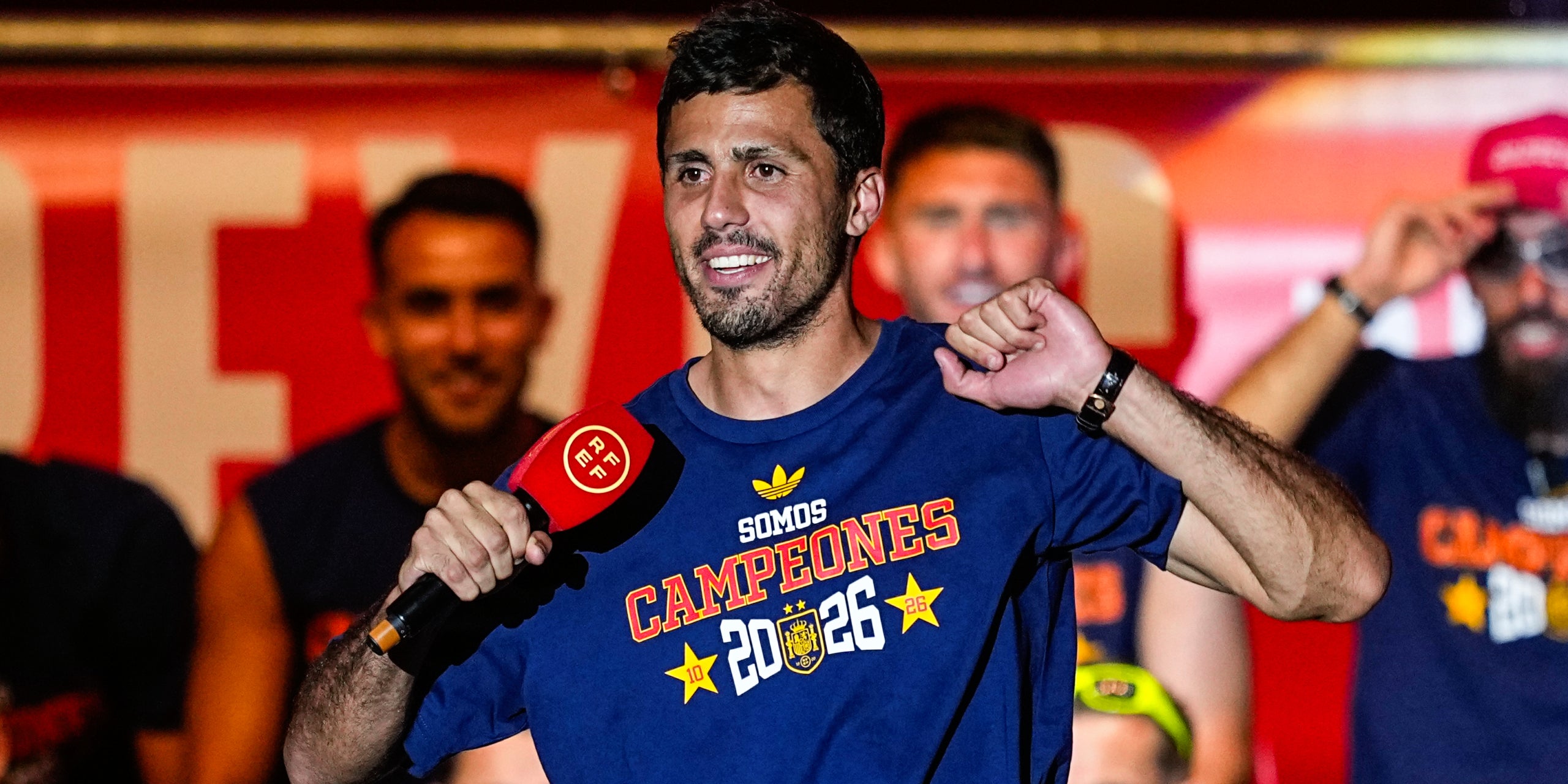 Rodri, celebrant el Mundial amb la selecció espanyola | Europa Press