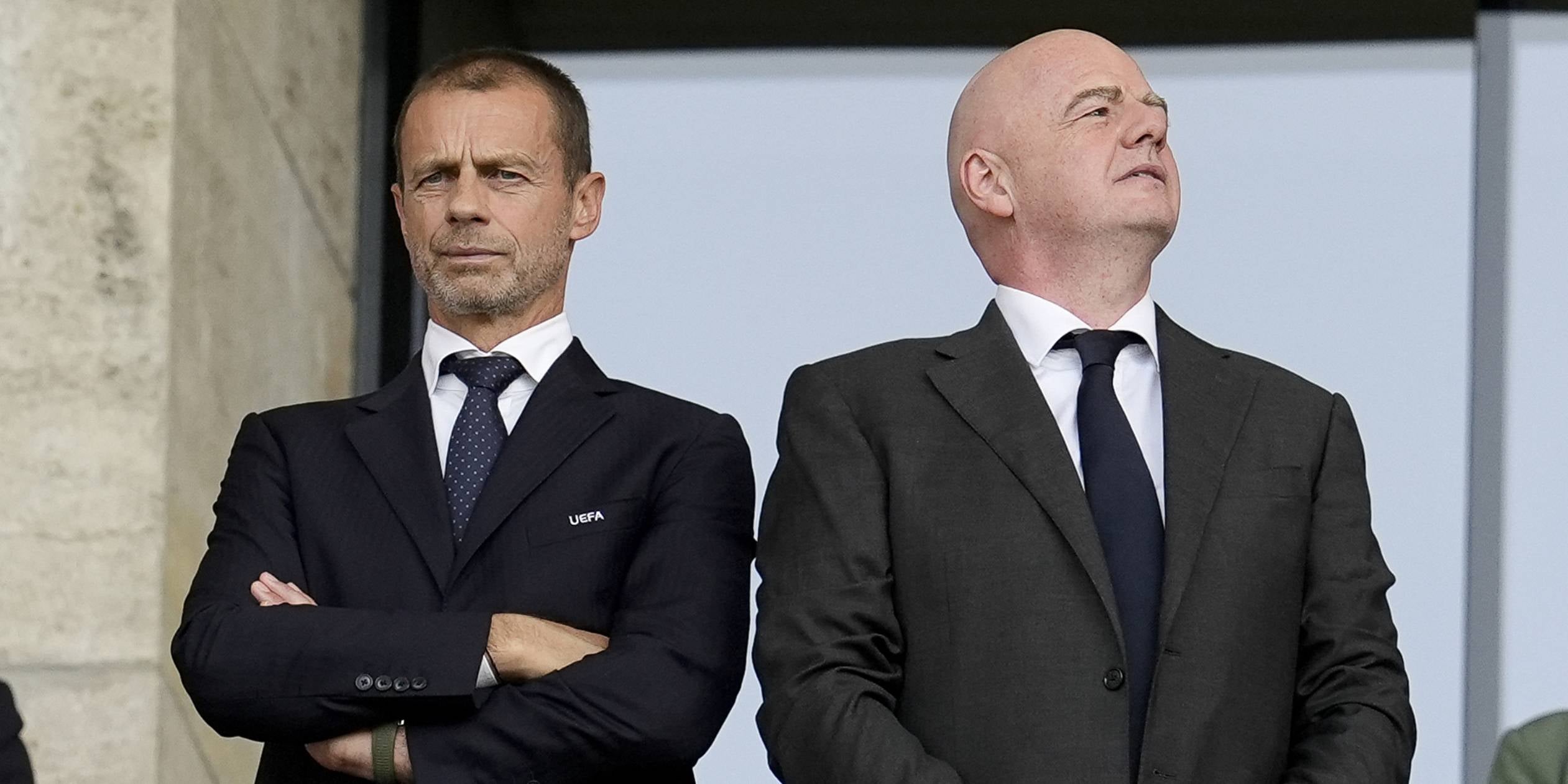Gianni Infantino i Aleksander Čeferin. | Europa Press