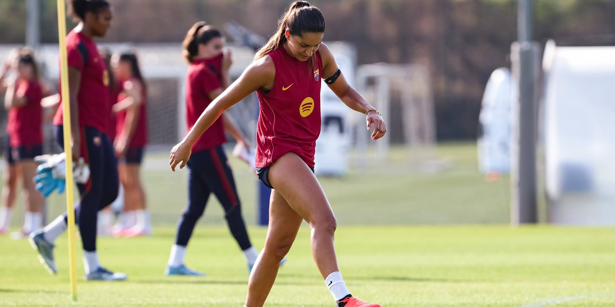 Kika Nazareth, durant un entrenament del Barça | Europa Press