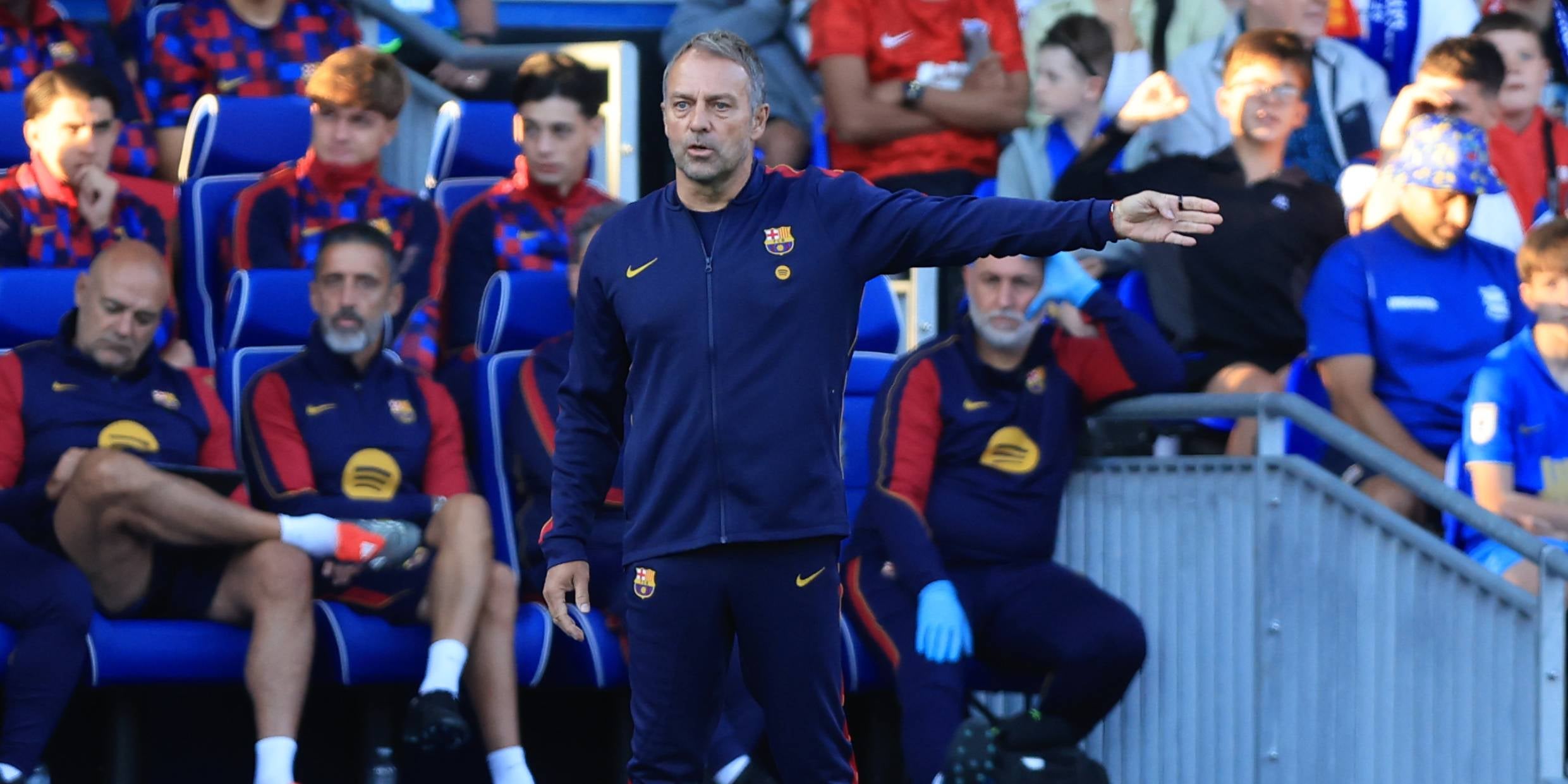 Hansi Flick a l'amistós contra el Birmingham City. | Europa Press