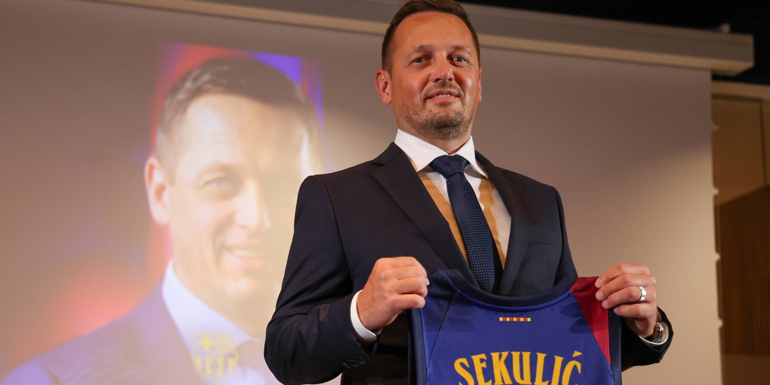 Aleksander Sekulic, en la seva presentació com a nou entrenador del Barça | Europa Press