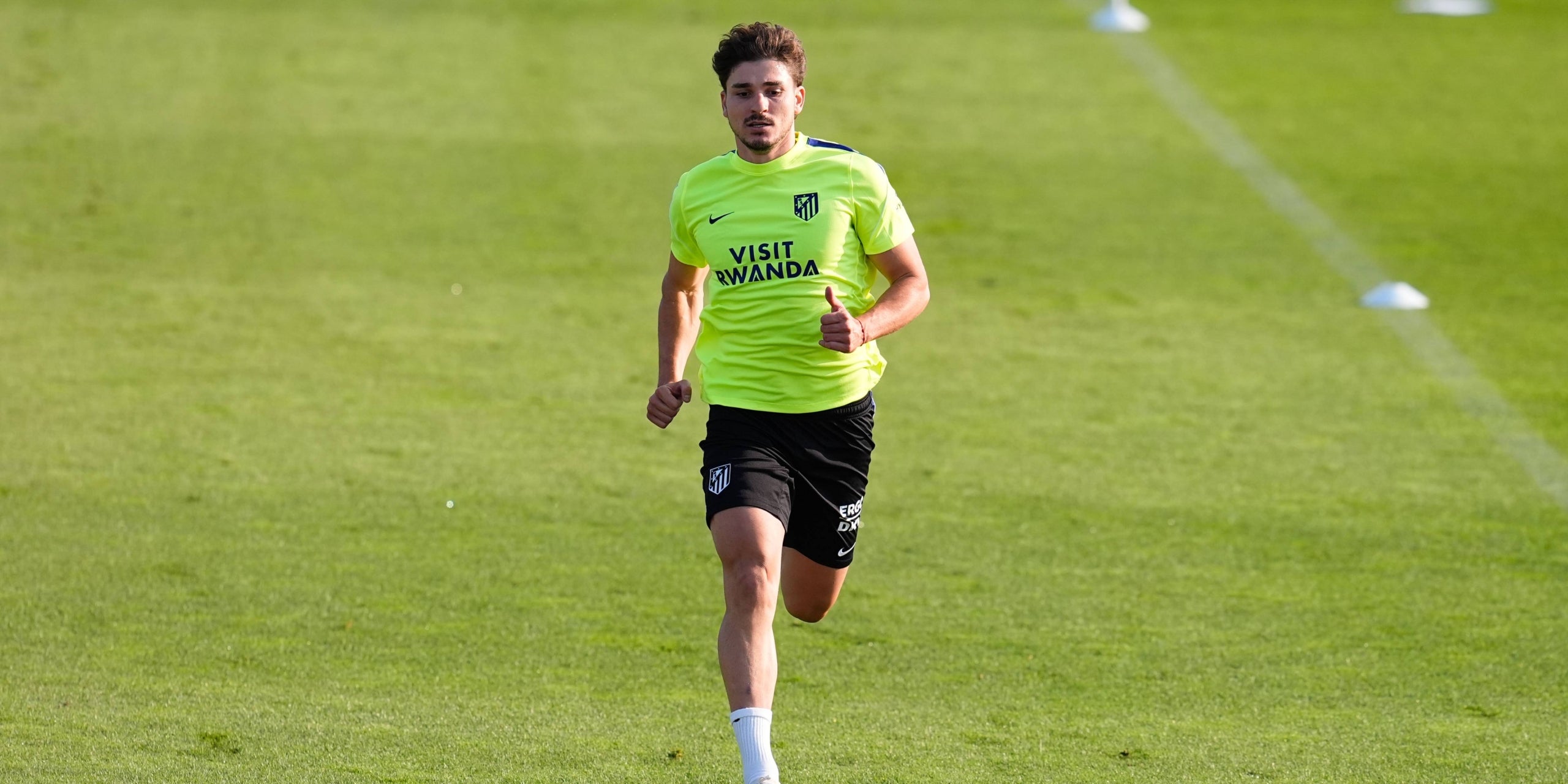 Julián Álvarez, en un entrenament amb l'Atlètic. | Europa Press