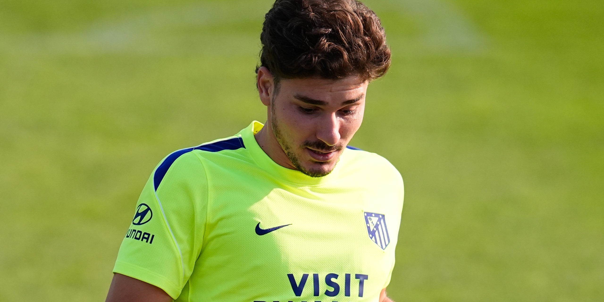 Julián Alvarez, durant un entrenament amb l'Atlètic de Madrid | Europa Press