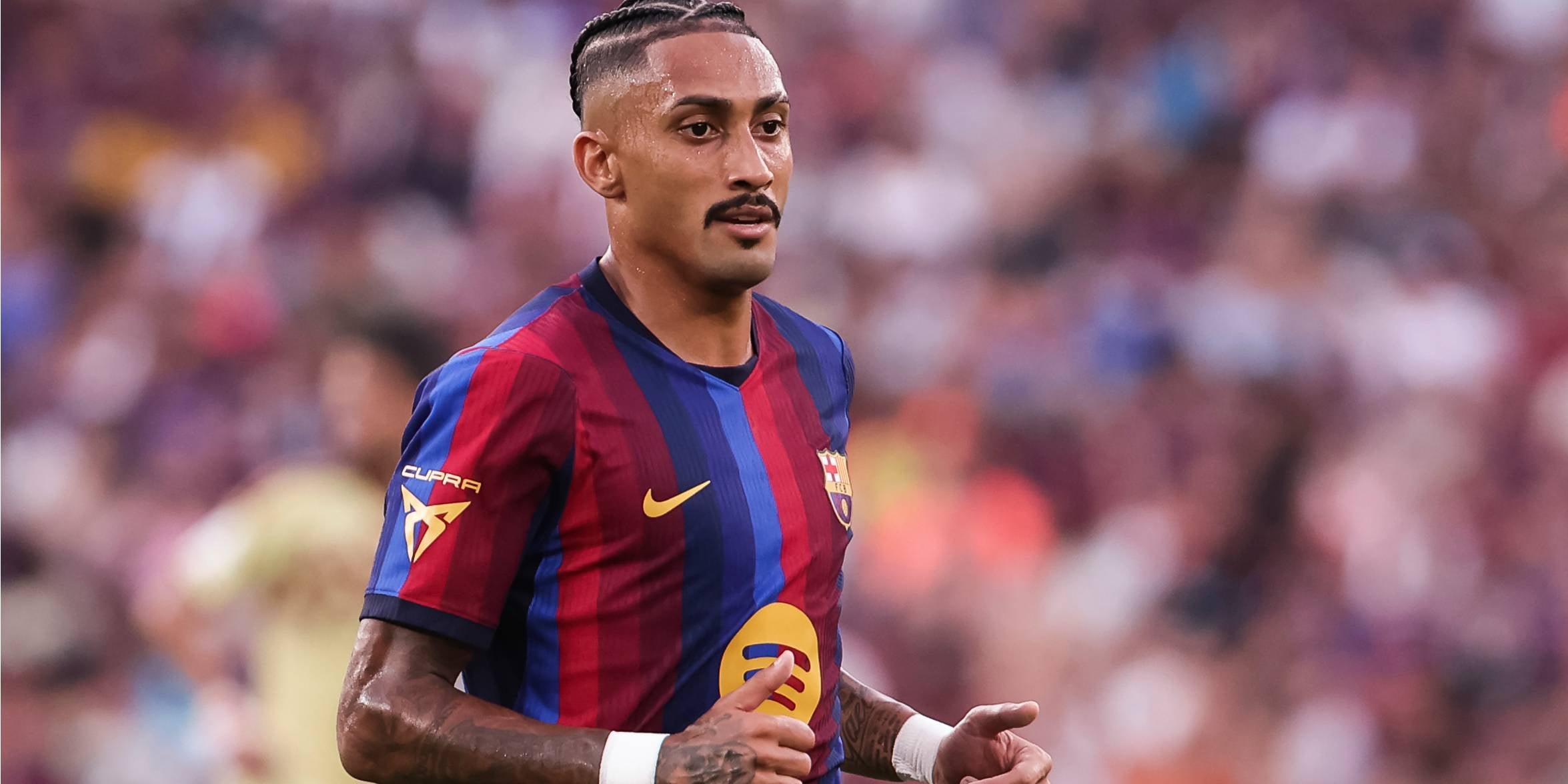Raphinha, durante el Trofeo Joan Gamper | Europa Press