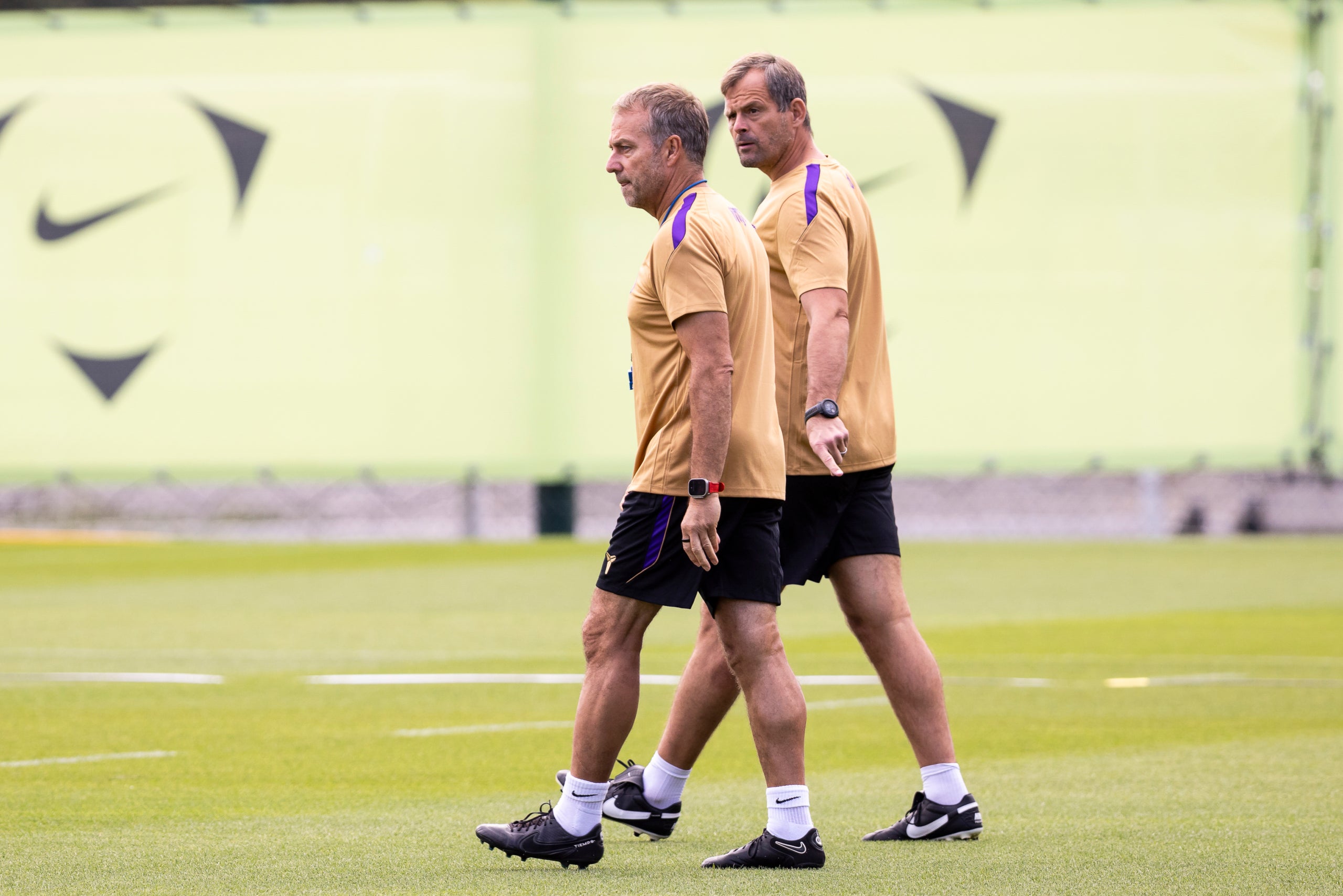 Hansi Flick a l'entrenament del Barça. | Europa Press