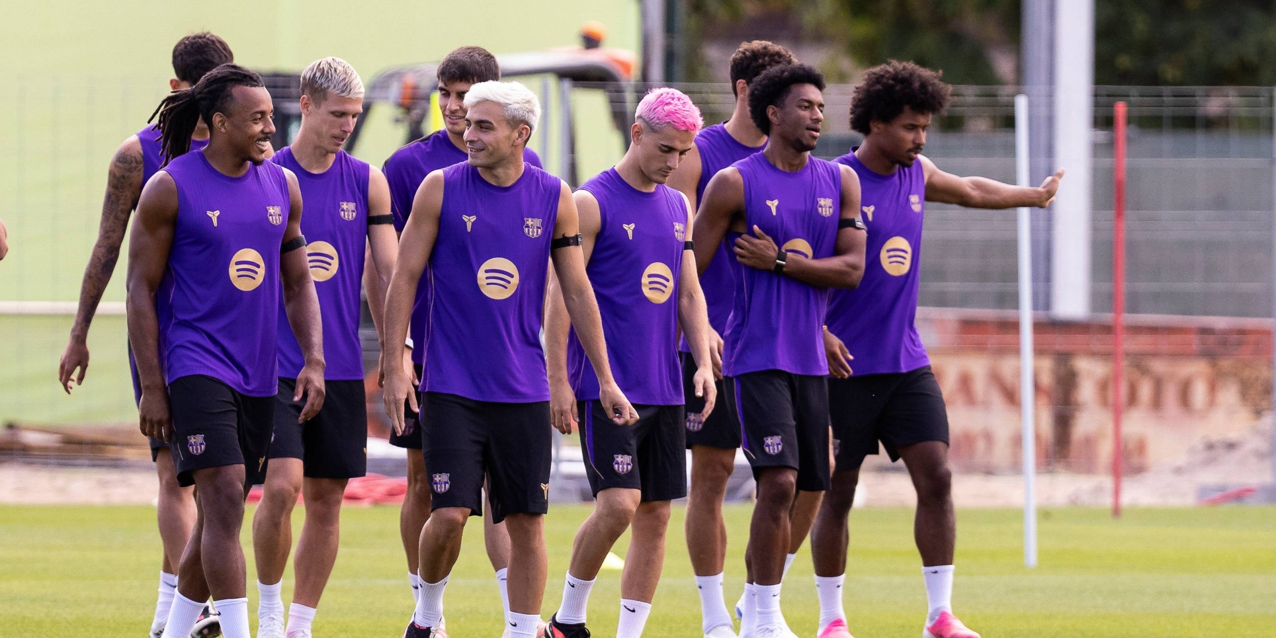 L'entrenament previ del Barça al debut a la lliga. | Europa Press