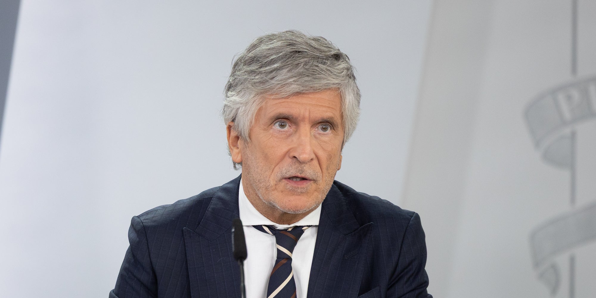 Fernando Grande-Marlaska, ministre de l'Interior, durant una roda de premsa | Europa Press