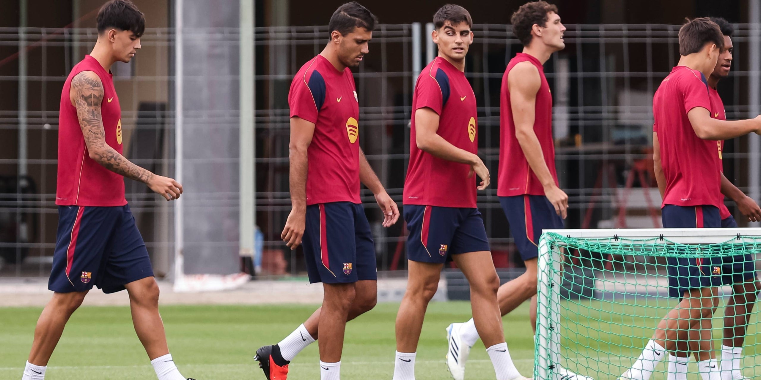 Rodri, durant un entrenament amb el Barça | Europa Press