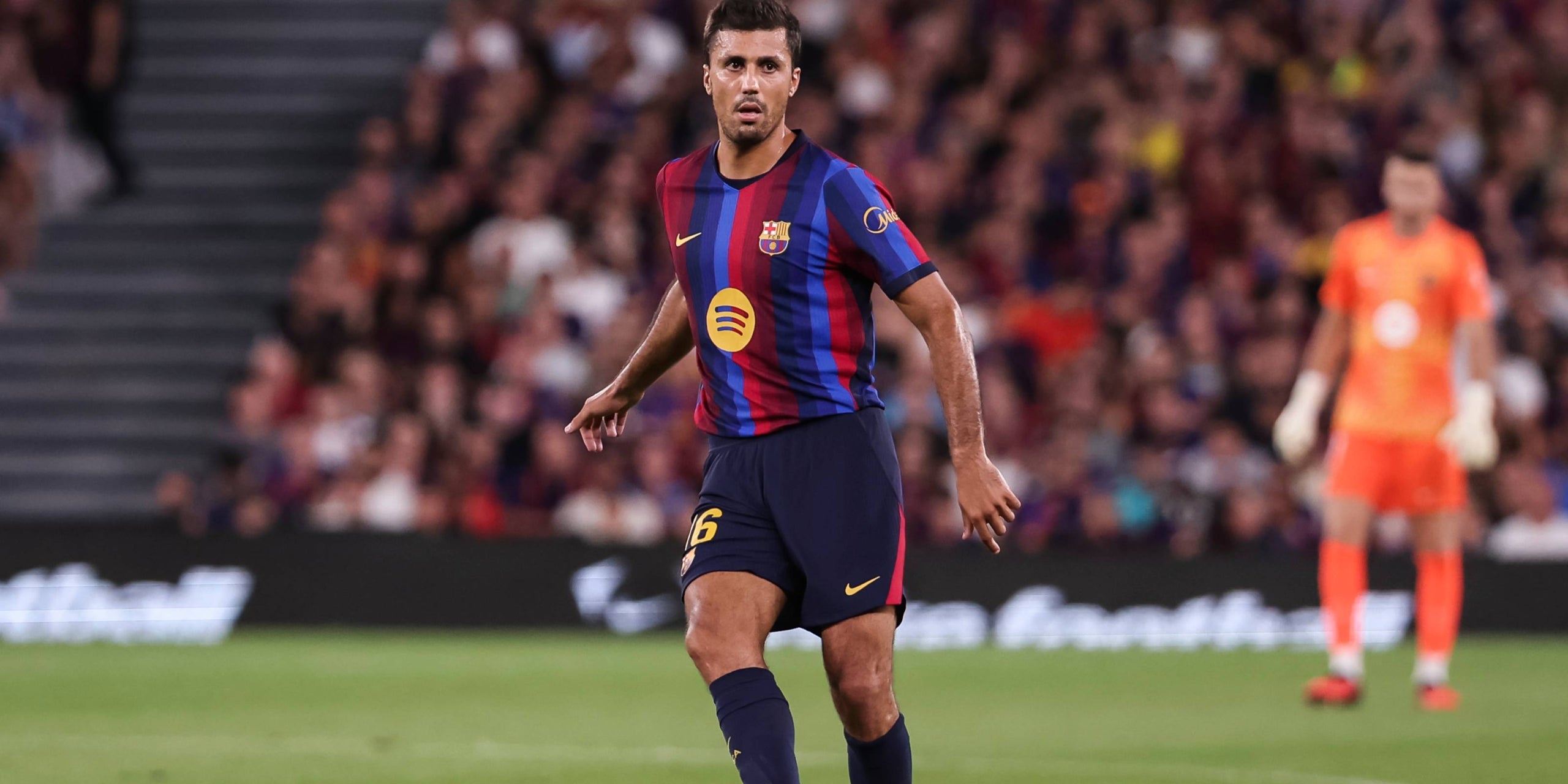 Rodri, durant el seu debut amb el Barça | Europa Press