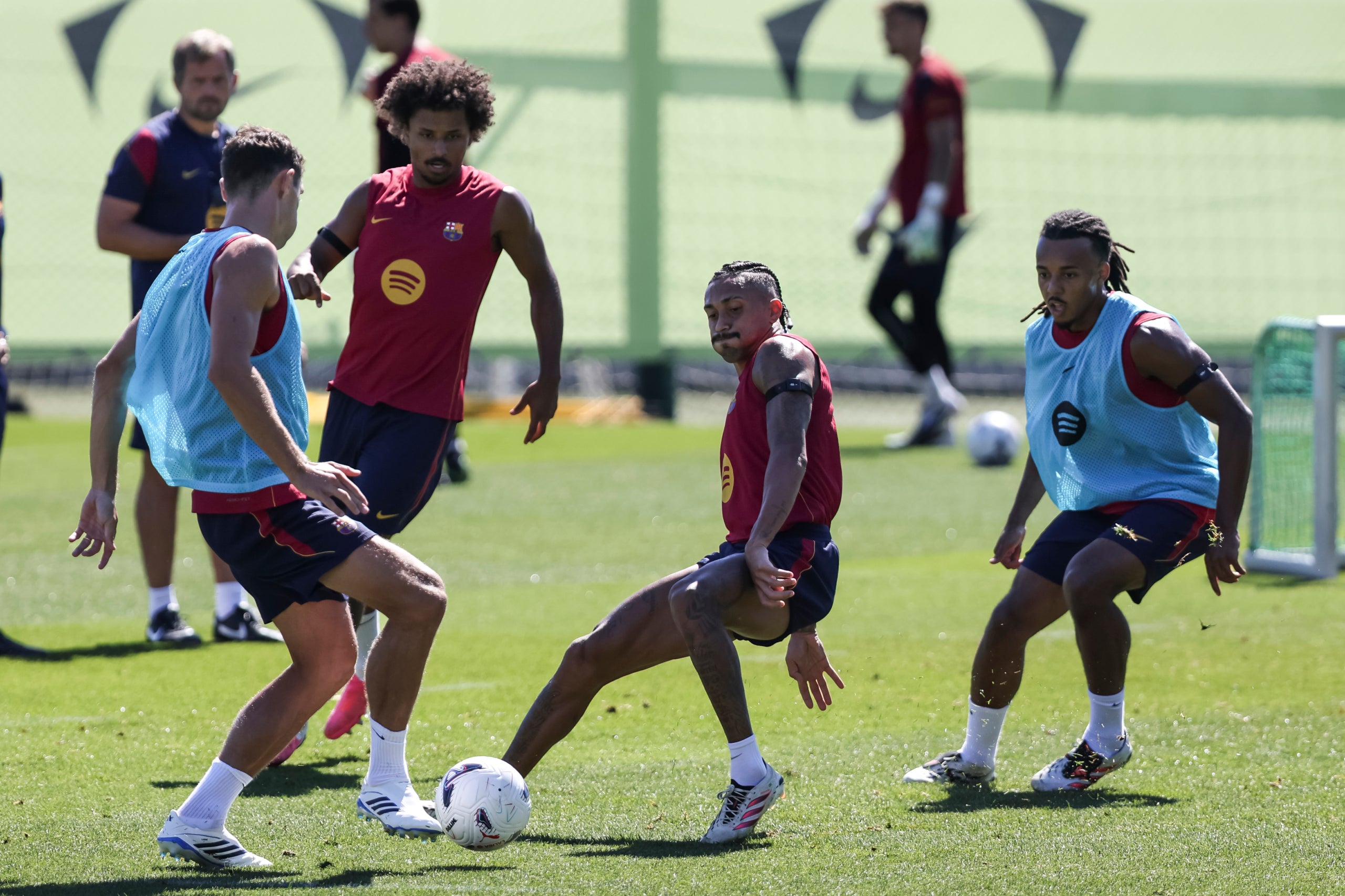 L'entrenament del Barça previ al partit contra el Rayo. | Europa Press