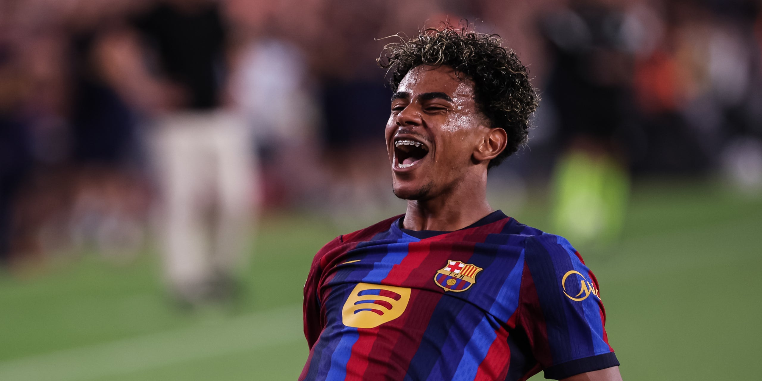 Lamine Yamal, celebrant un gol amb el Barça | Europa Press