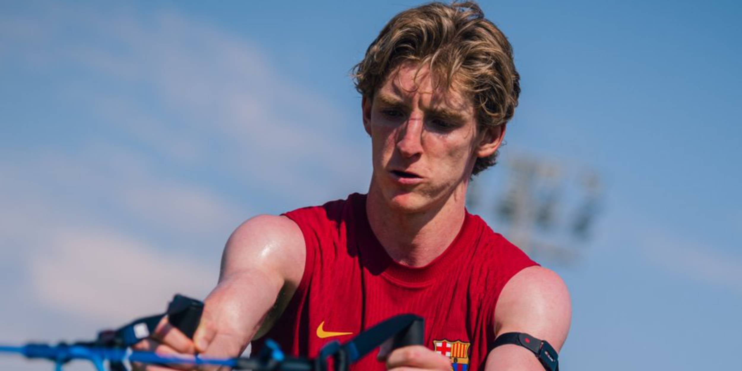 Anthony Gordon ja s'entrena a la Ciutat Esportiva. | FCB