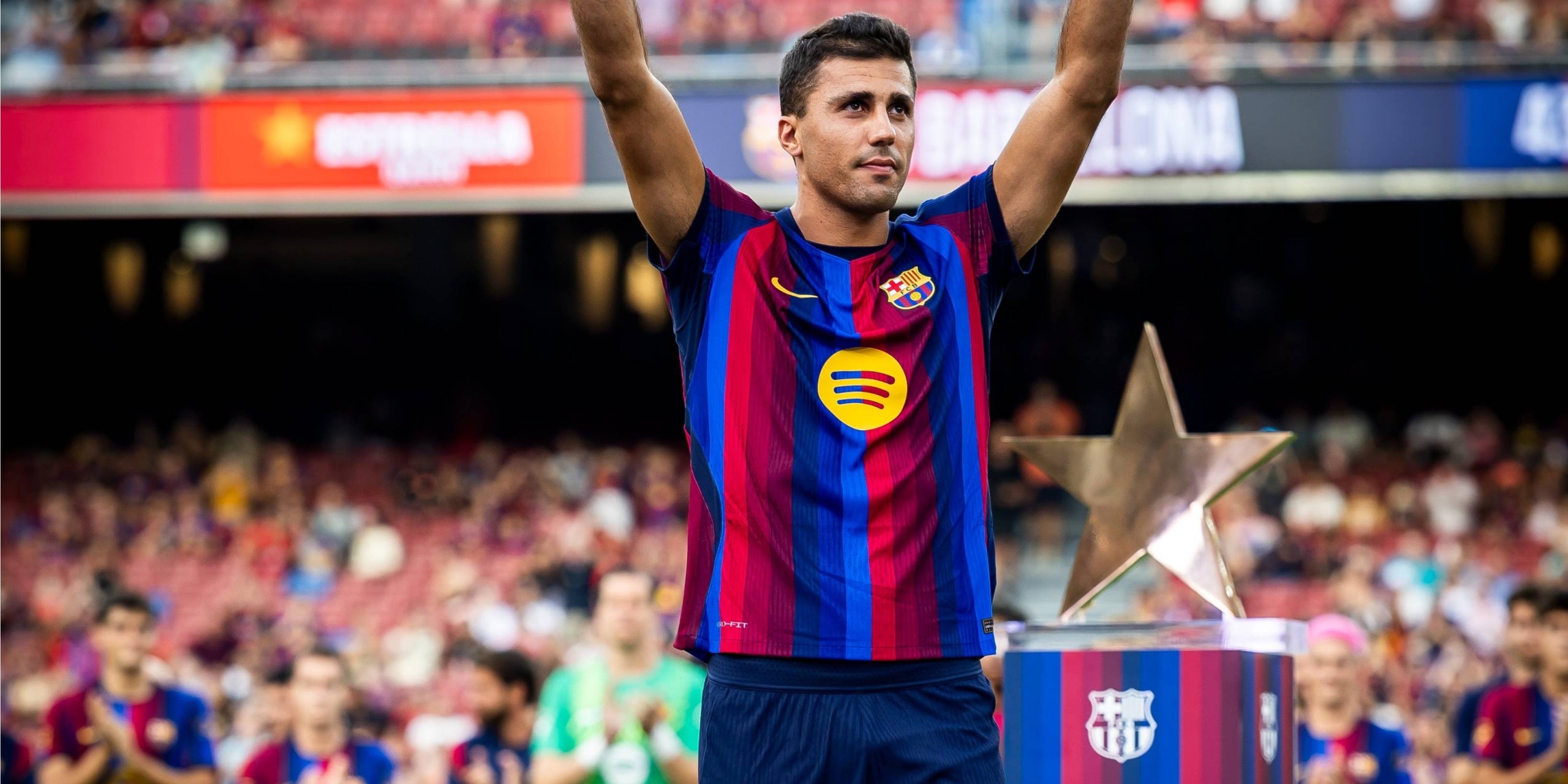 Rodri Hernández, en la presentación de la plantilla en el Gamper | FC Barcelona
